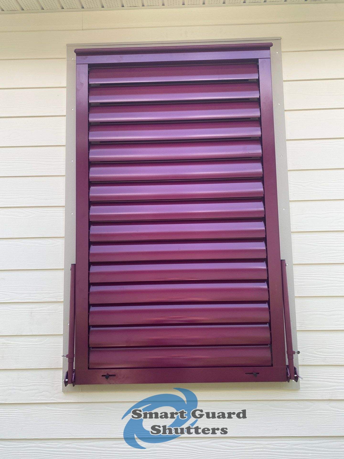 Impact Bahamas in Claret Violet by Smart Guard Shutters