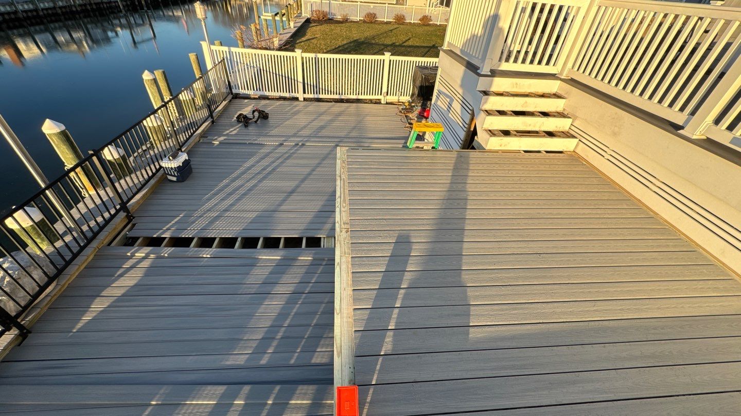 New Deck using Deckorators Venture - Color Saltwater by deck guardian