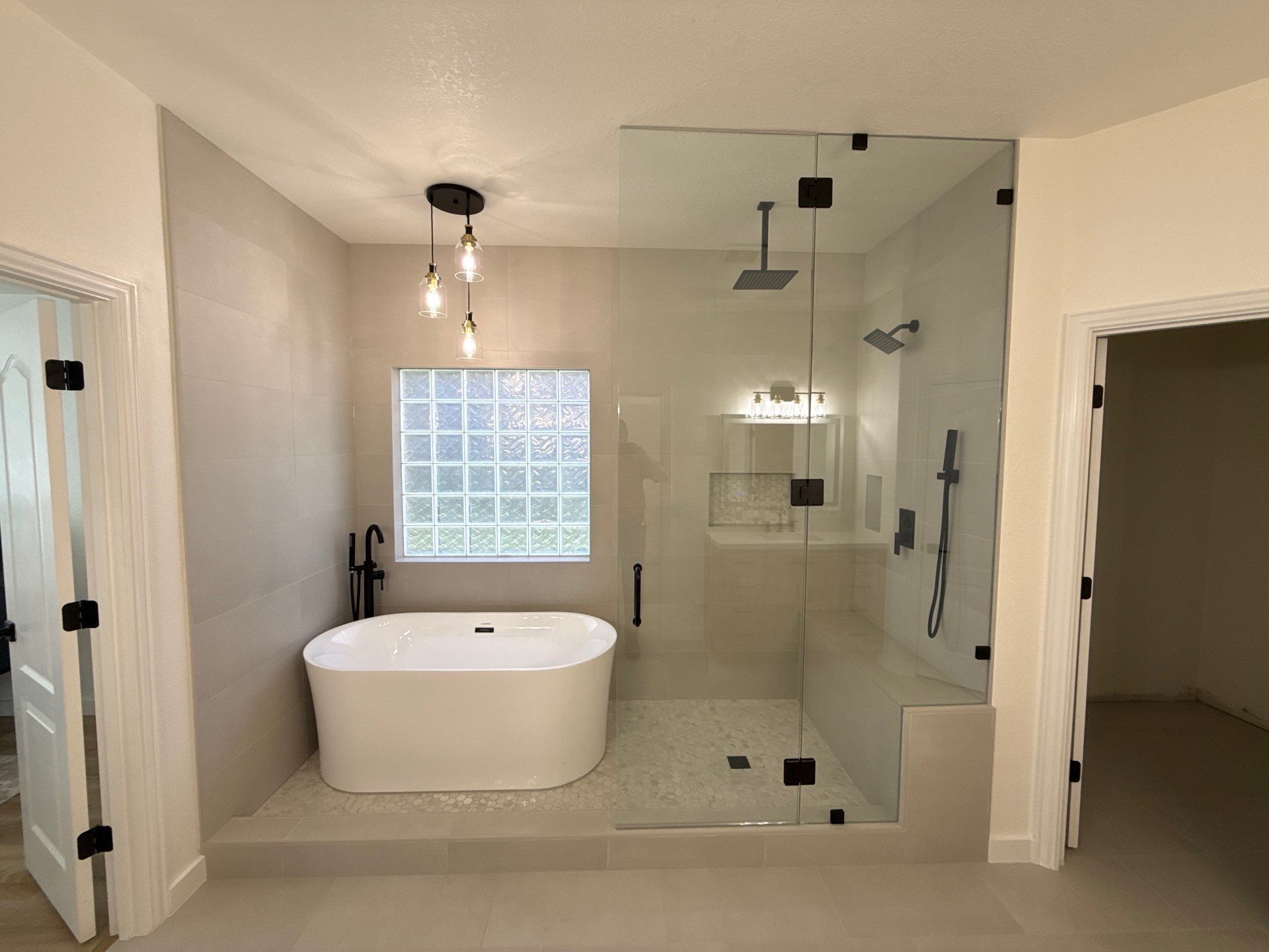 Unique Frameless Shower by Richardson Glass & Mirror