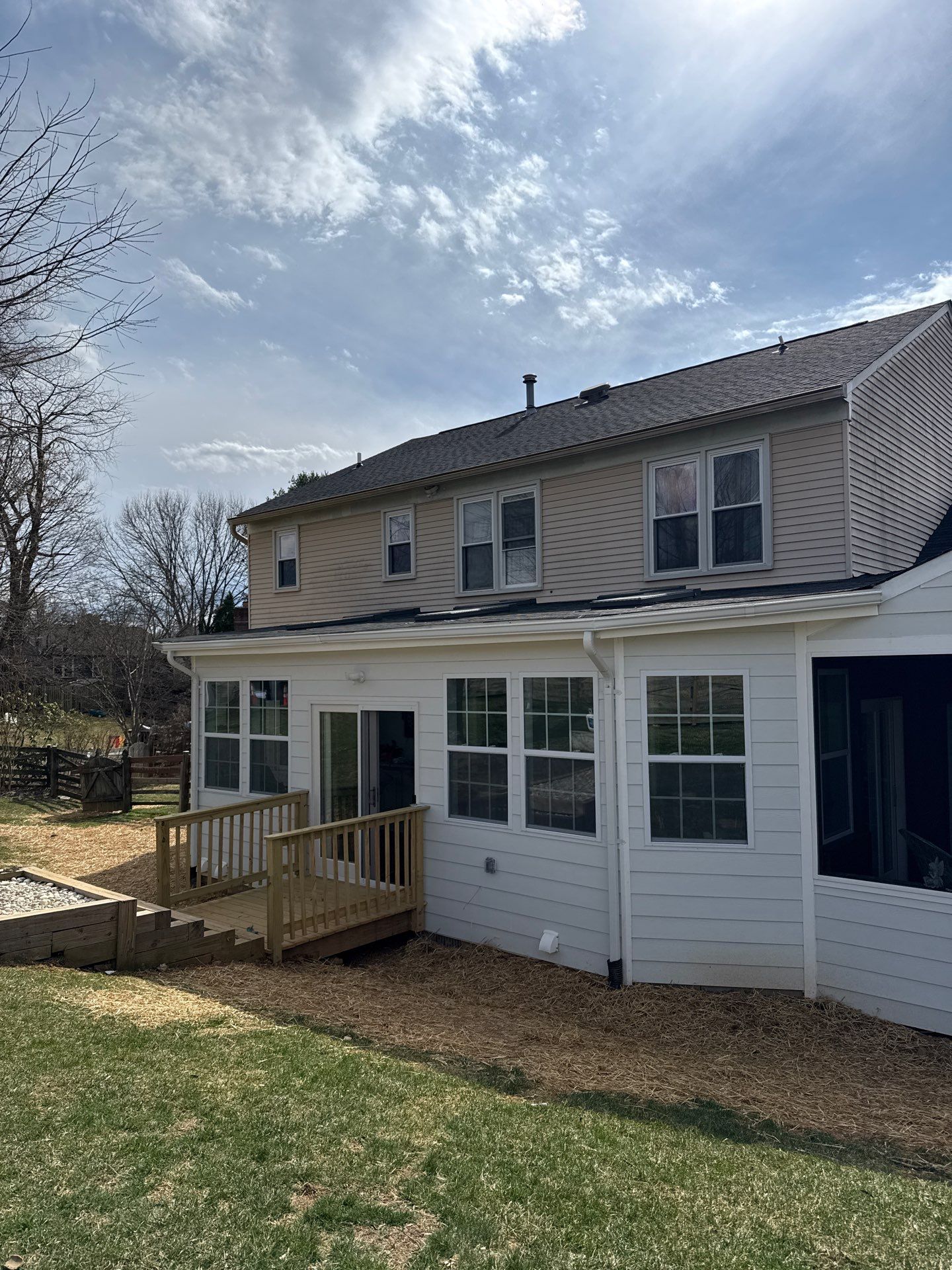 Sun room  using Concrete wood lumber, insulation , drywall, painting , cabinets , laminate floor  . by Jesus Master Handyman LLC 