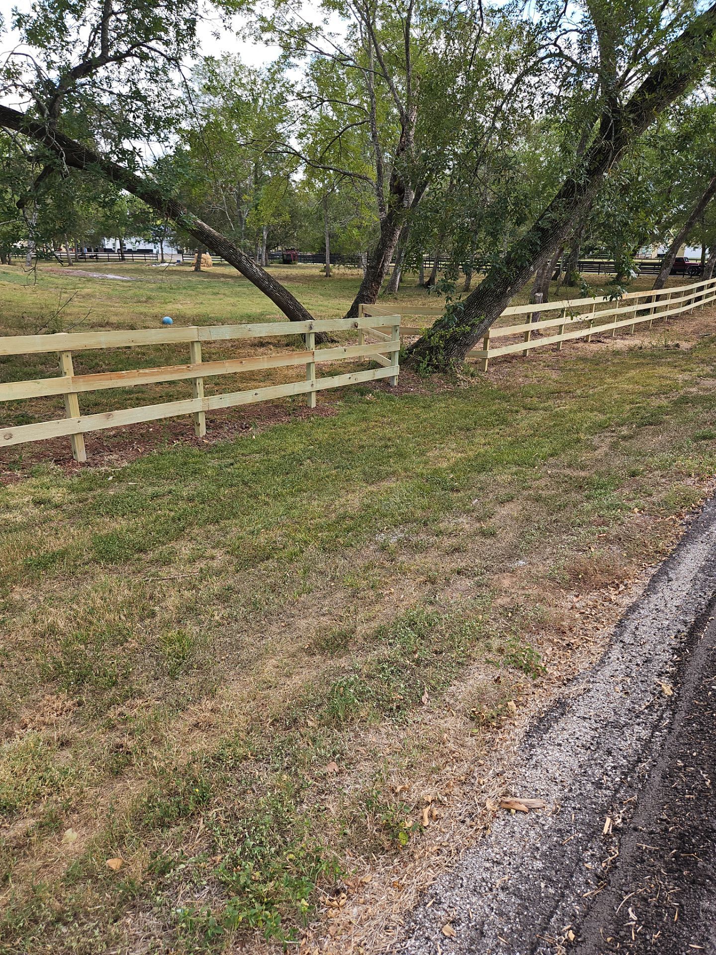 Ranch Style fence Plus Iron installation by Tim's Fences