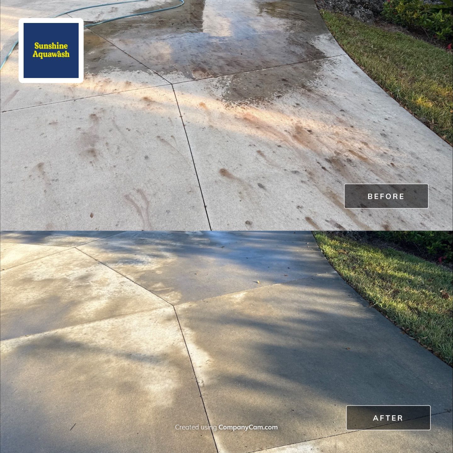 🏡 Large Concrete Driveway & Sidewalk Cleaning – Winding River Community, Bradenton, FL by Sunshine AquaWash