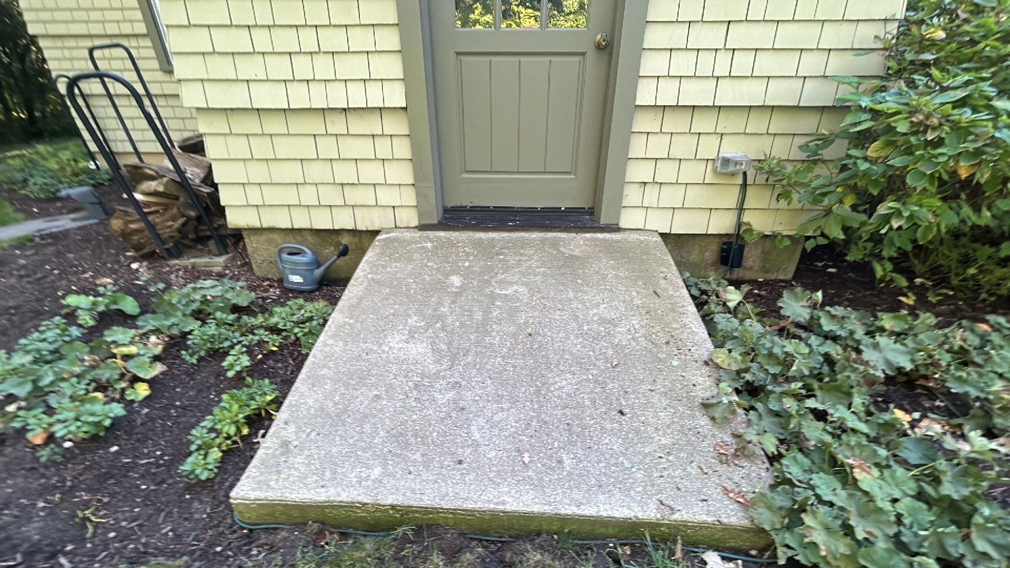 natural stone using Algaecide, soft wash soap by Northern Power Washing LLC.