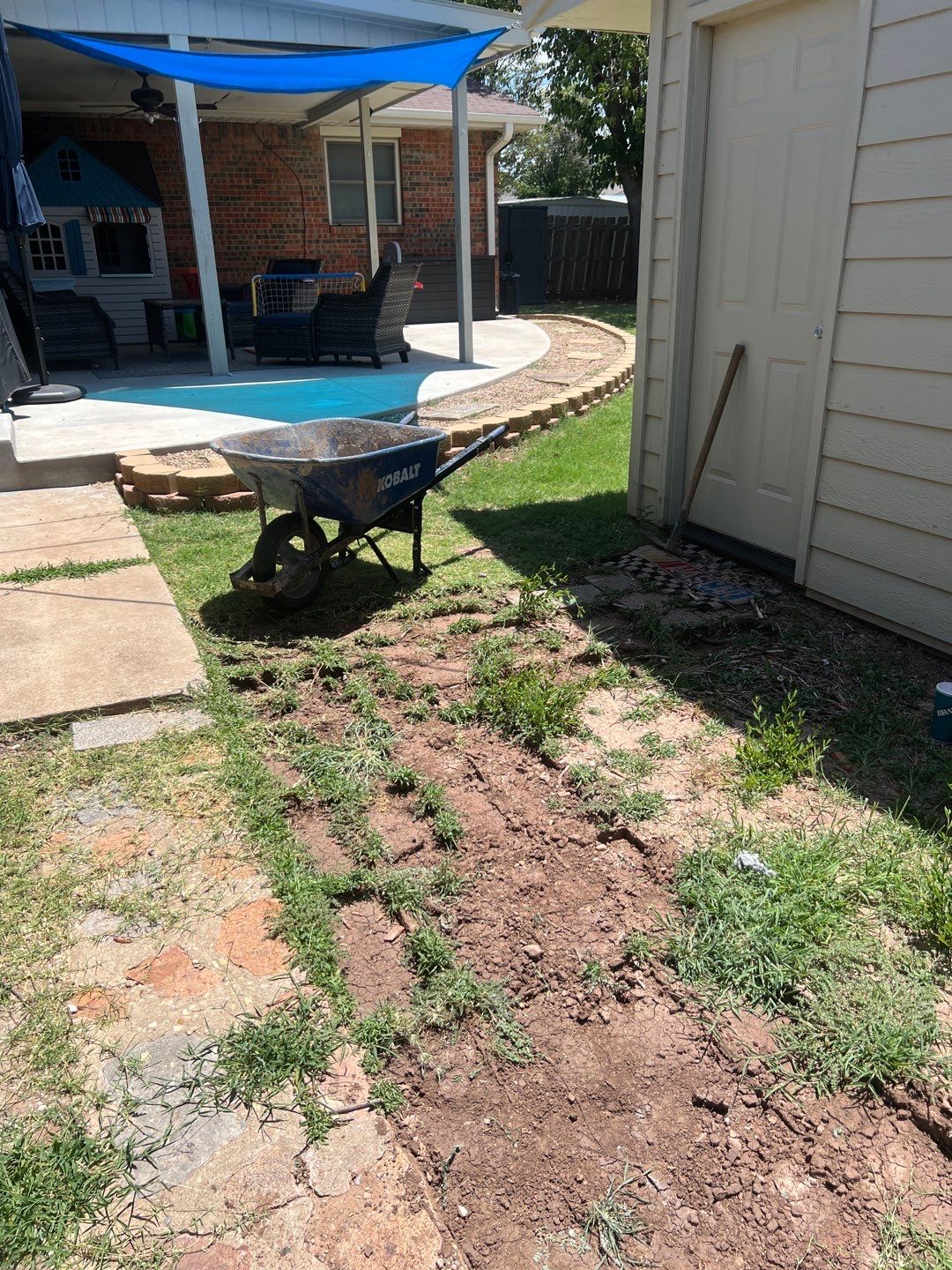 Flagstone Patio using Flagstone  by Clays Services Inc