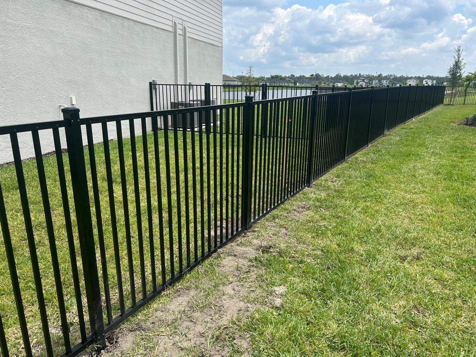 Black Aluminum Picket Fence Installation in North Fort Myers by True Fence LLC