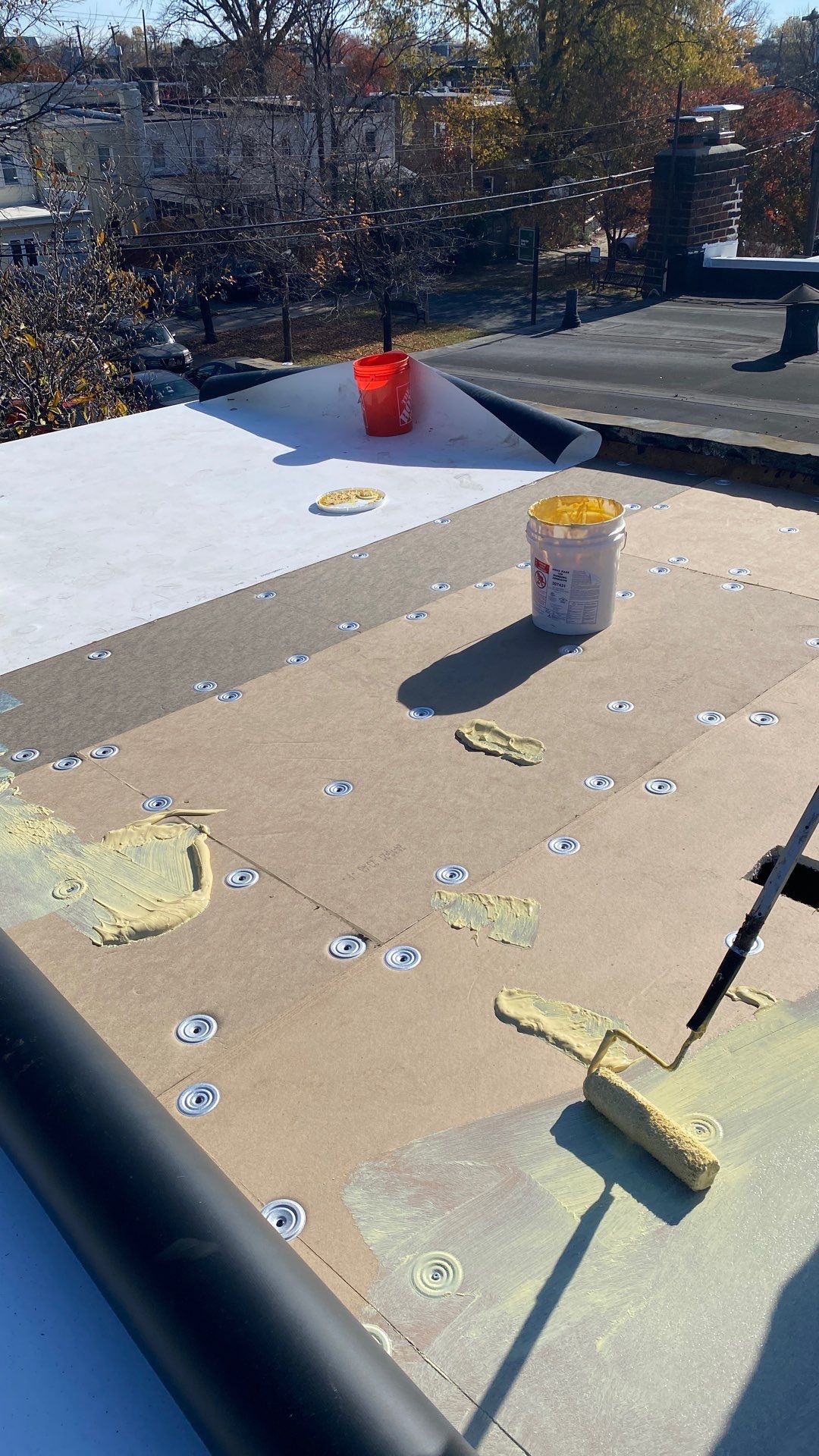 Alexandria: Residential Flat Roof Replacement with Mule Hide TPO Membrane by RM Banning, Inc.