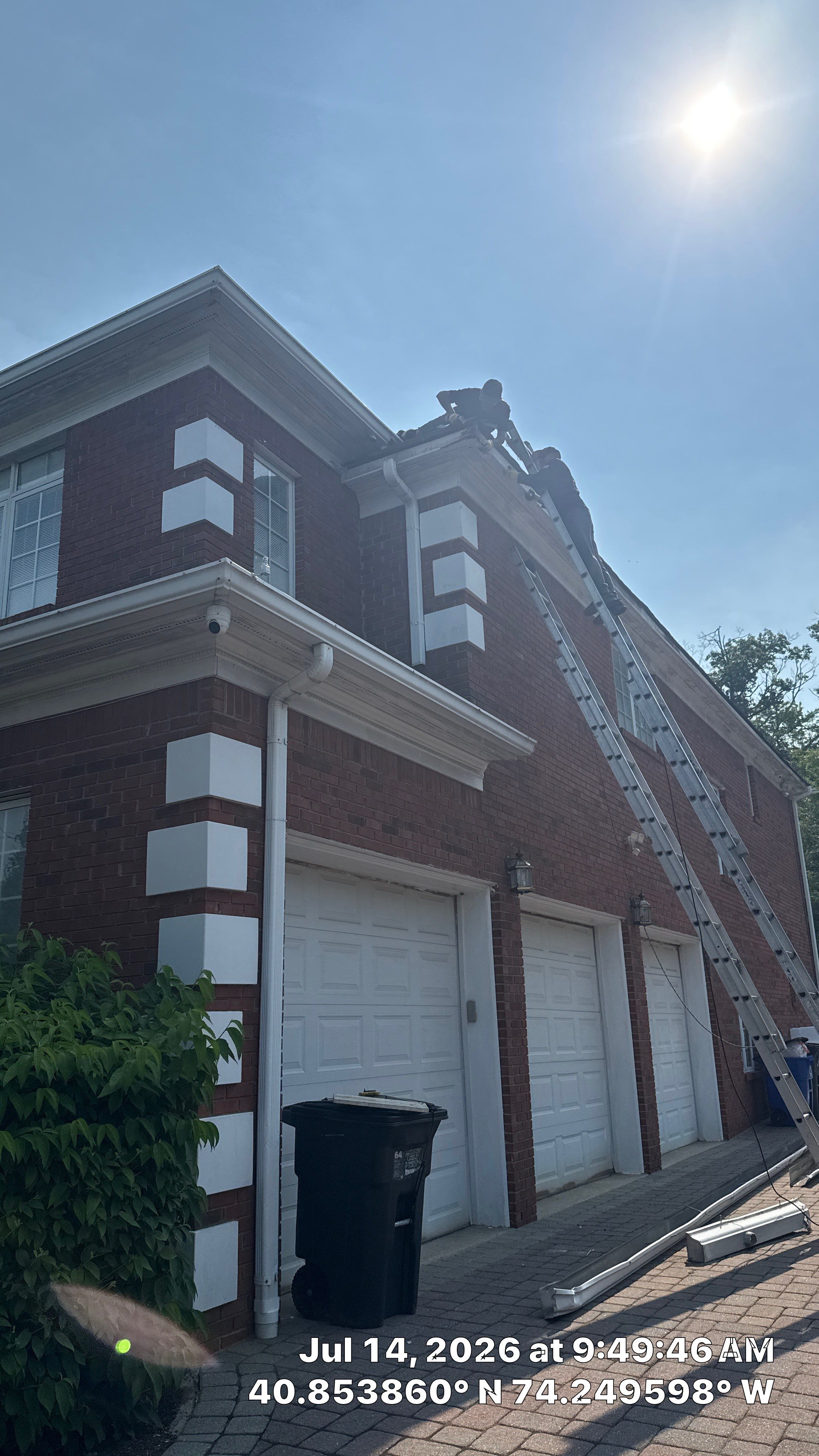 Soffit and Fascia Board Repair, Seamless Gutter Install Project in North Caldwell, New Jersey by NJ Home Maintenance Services