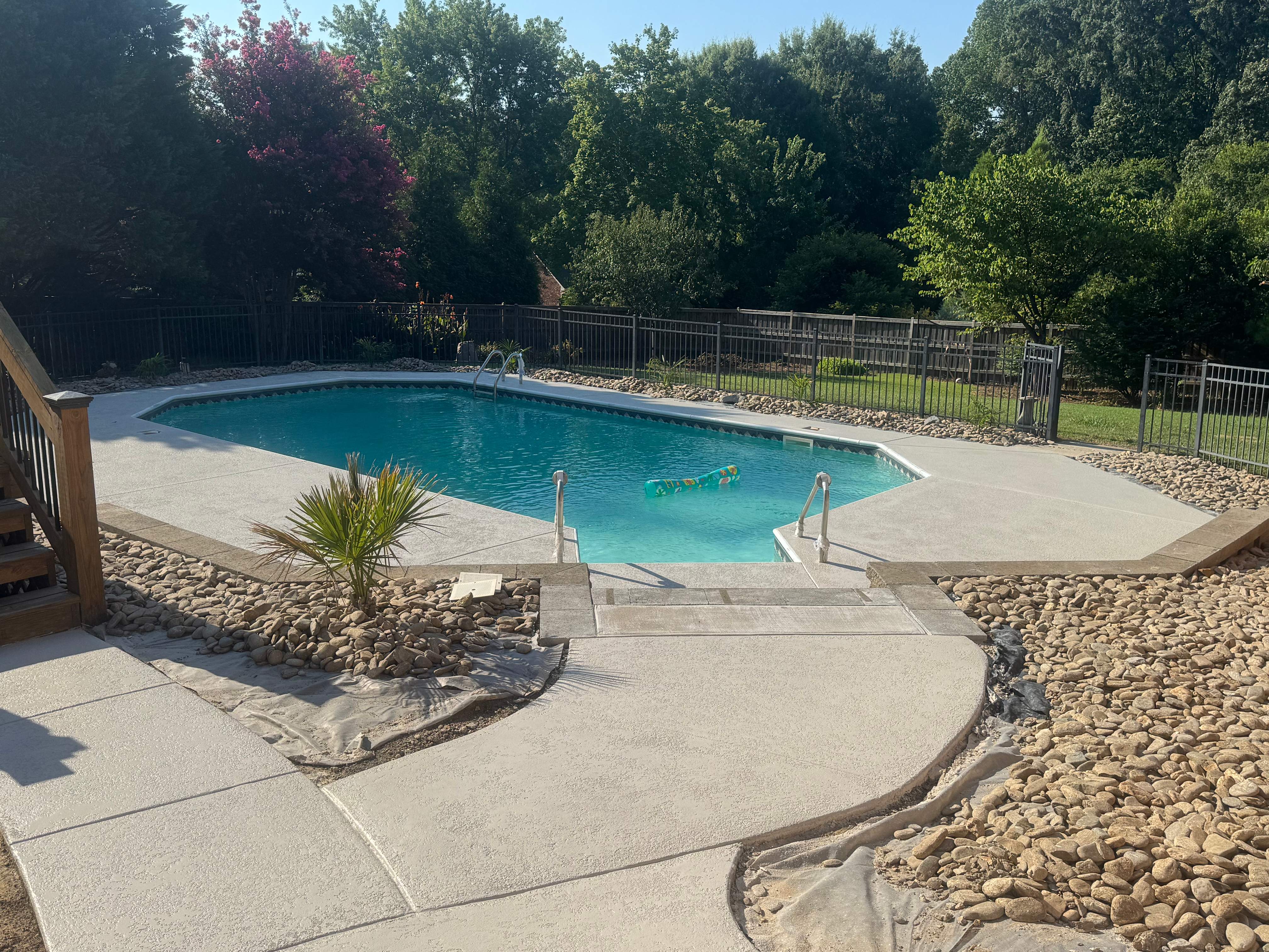 Pool Deck Overlay in Knockdown Finish by Endure Concrete Coatings