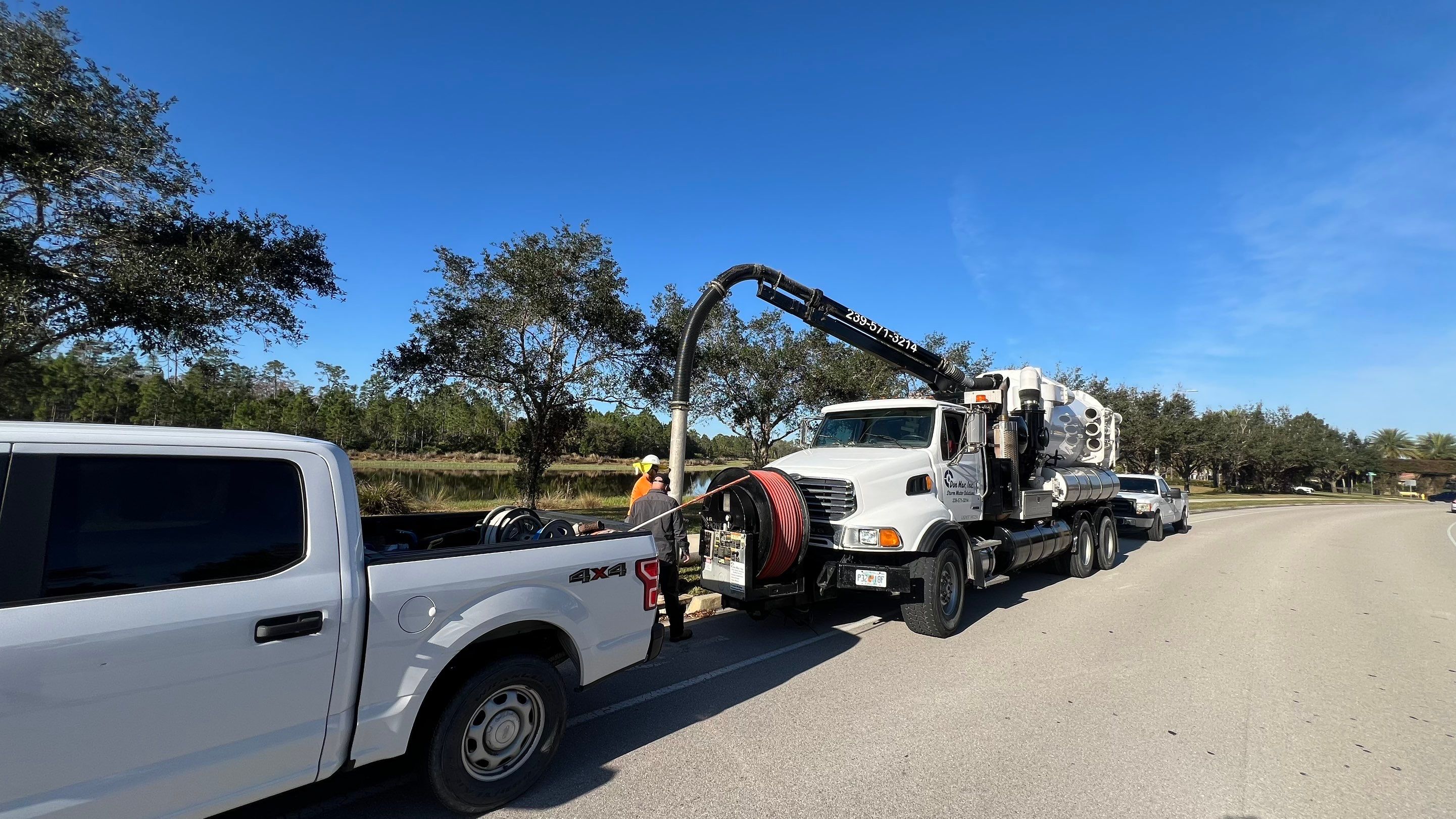 Naples Association Catch Basin Cleaning using Vactor Truck by Don Mar, Inc. Storm Water Solutions