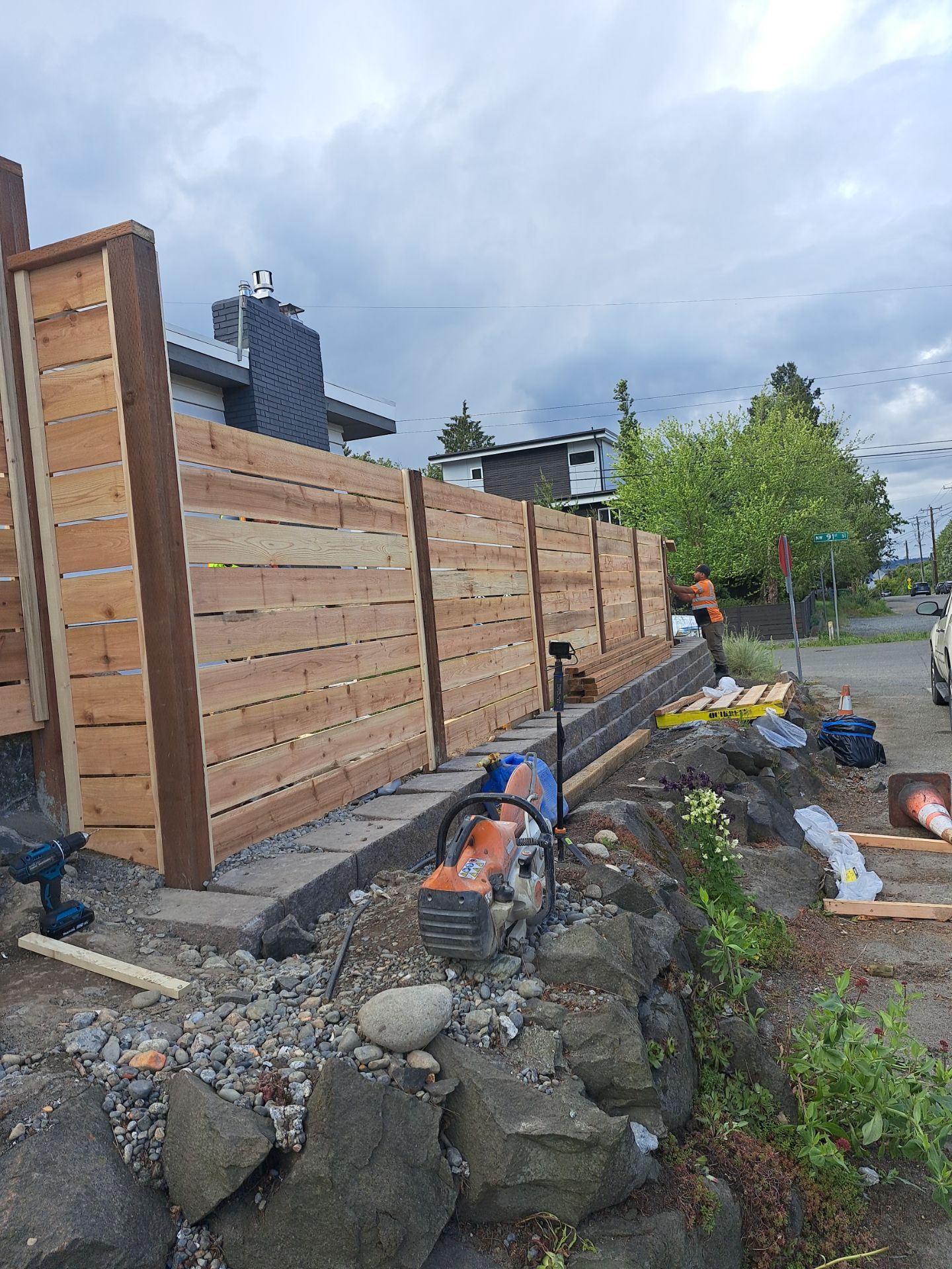 Retaining Wall & Fence Installation  by Jireh Asphalt & Concrete Inc 