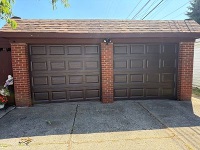 New Sectional Garage Door Installation for Parma Detached Garage