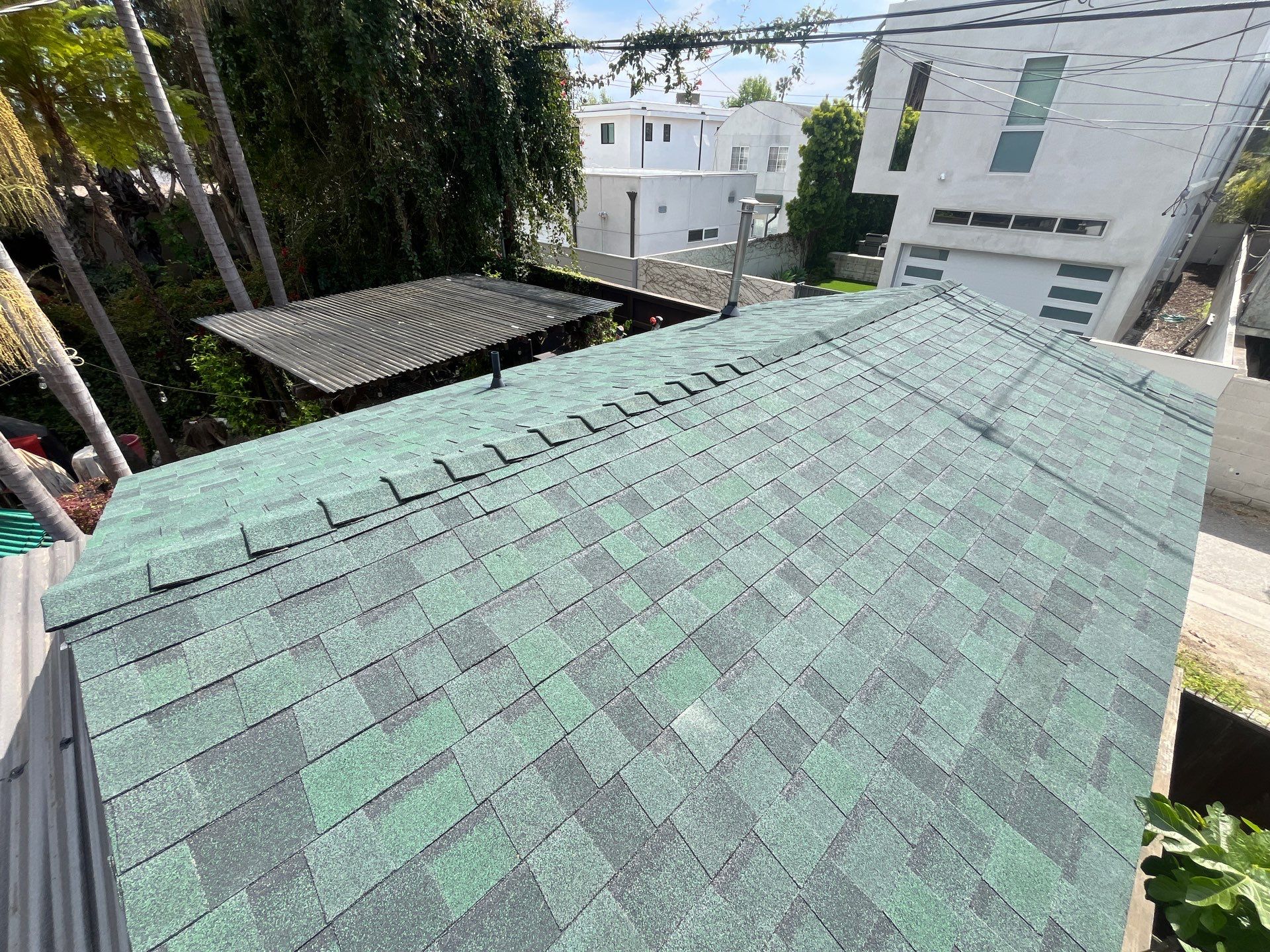 Garage Reroof using Owens Corning Duration Cool Shingles by Hull Brothers Roofing