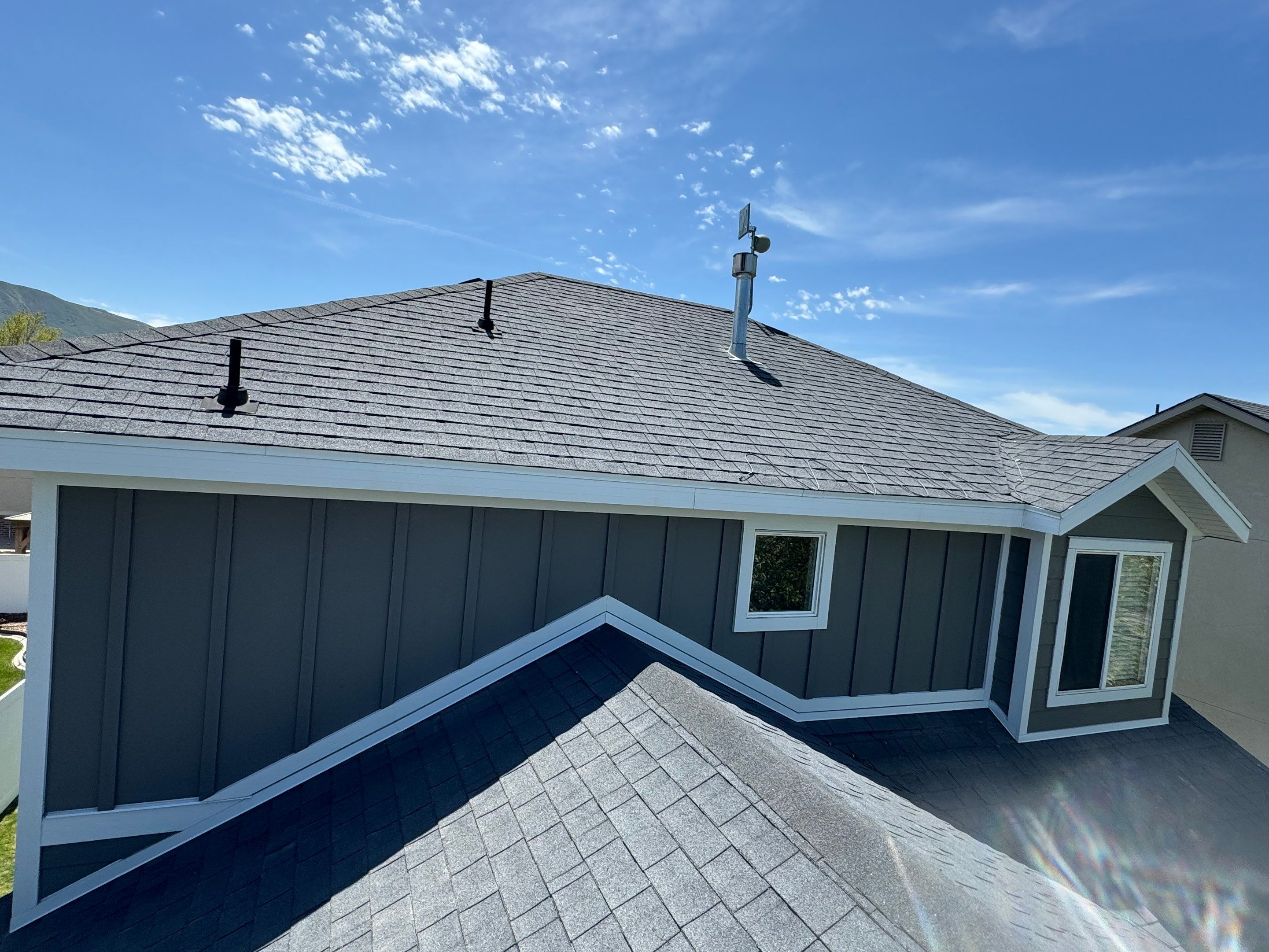 Draper | Stucco & Brick to Hardie Conversion | Aged Pewter & Arctic White by Ideal Siding Utah
