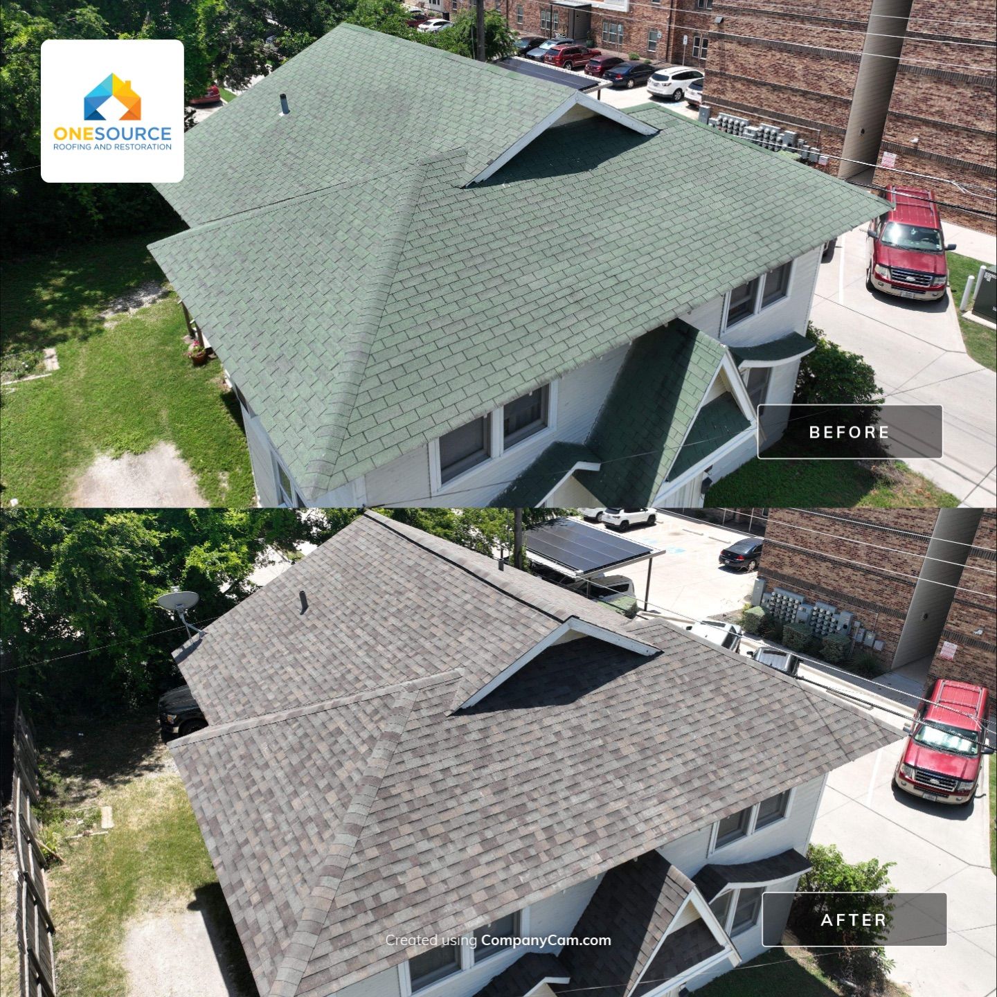Residential Roofing Installation using Malarkey Highlander Natural Wood by OneSource Roofing and Restoration