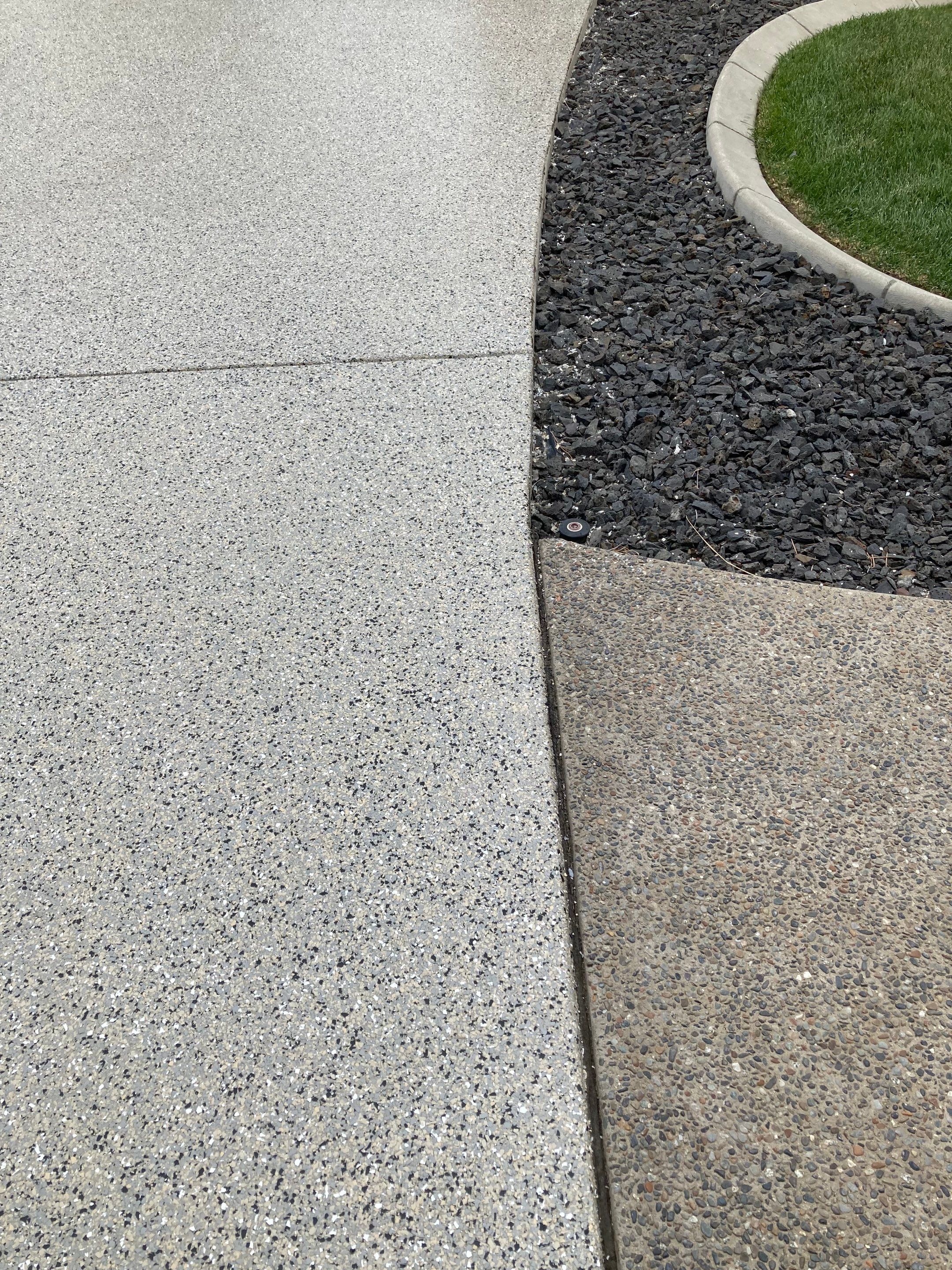 Driveway Transformation using Mediterranean Colorway by Croc Coatings, LLC