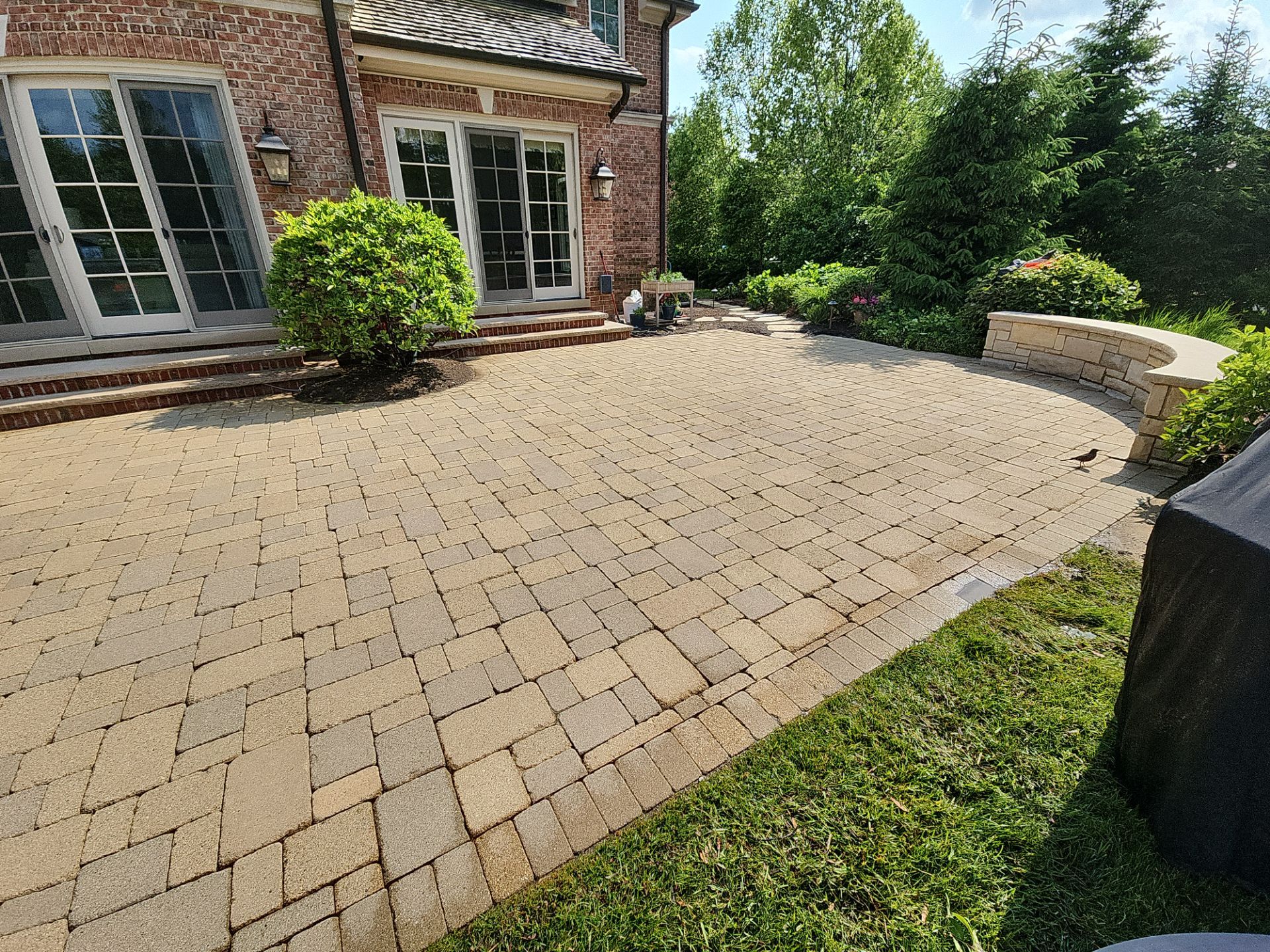 Brick paver repair, cleaning sanding and sealing by Northern Power Washing LLC.