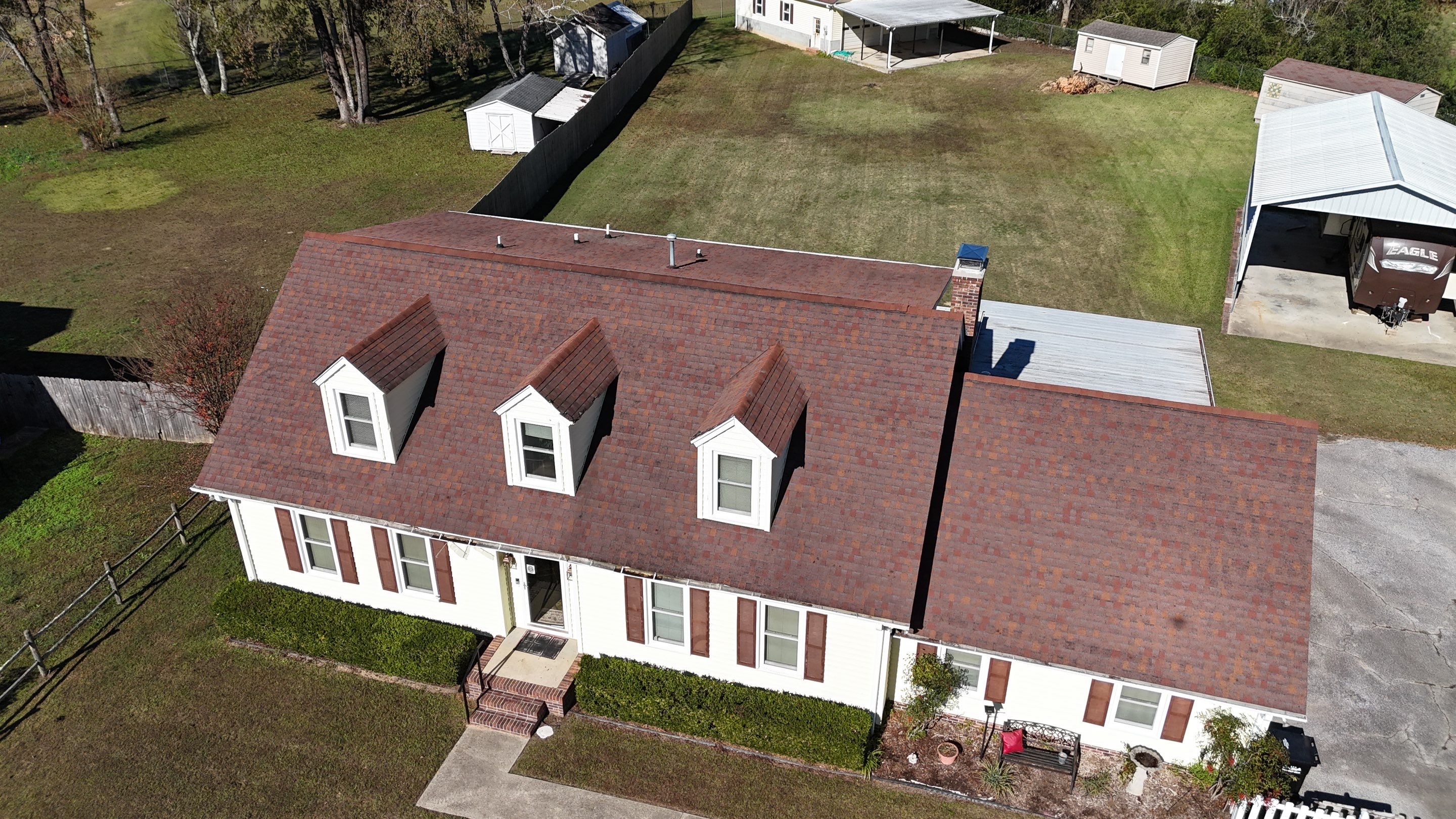 Architectural Shingle Roof Replacement and Chimney Flashing in Simpsonville by Roofers LLC