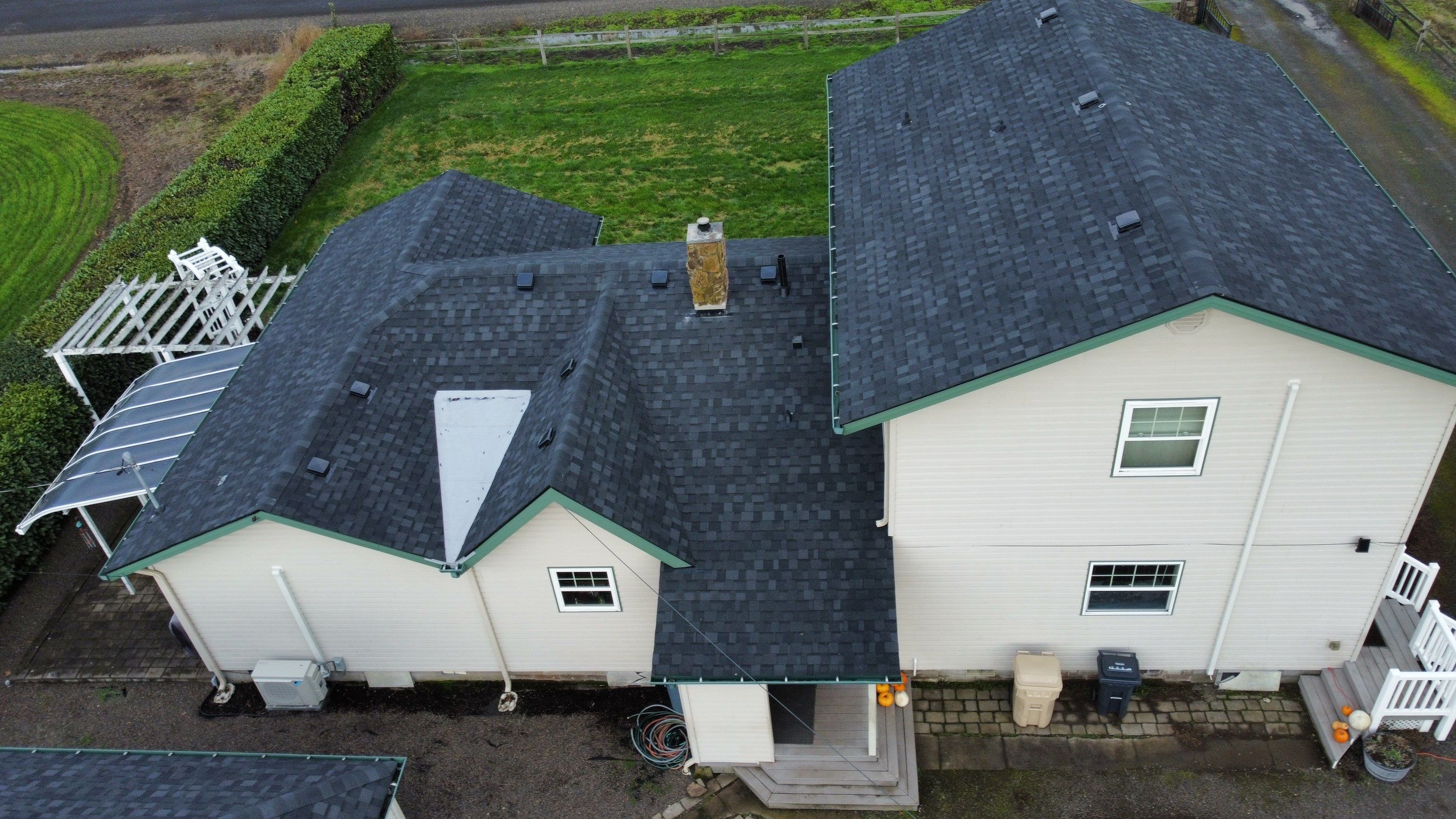 Residential Roofing Installation using IKO Dynasty (Color: Granite Black) by Orezona Building & Roofing Company, Inc.