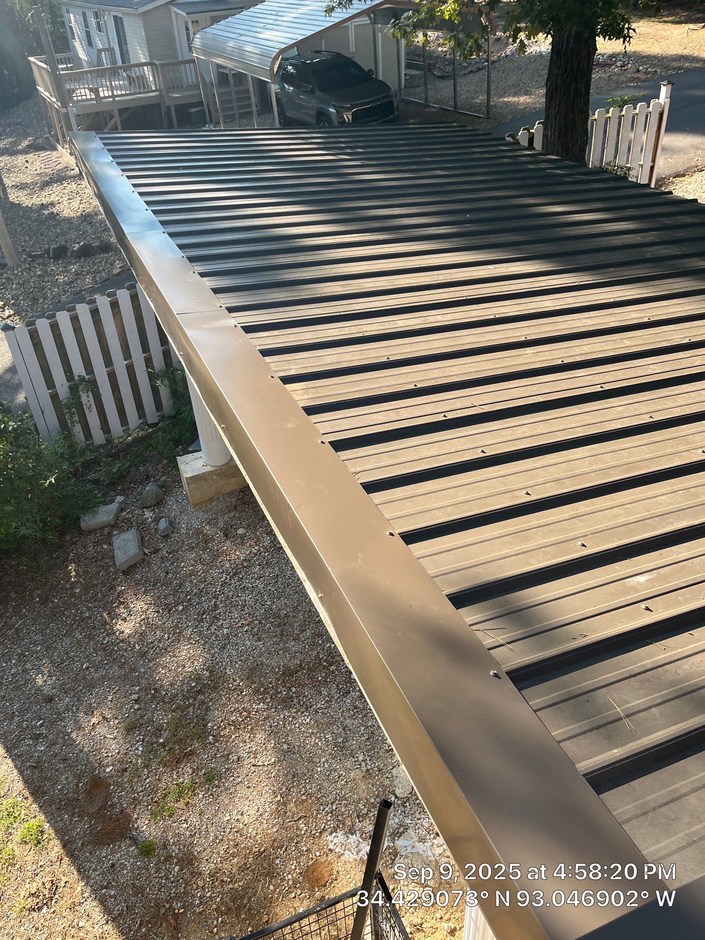 Standing Seam Metal Roof and Gutter Installation in Hot Springs by Temple Roofing and Exteriors