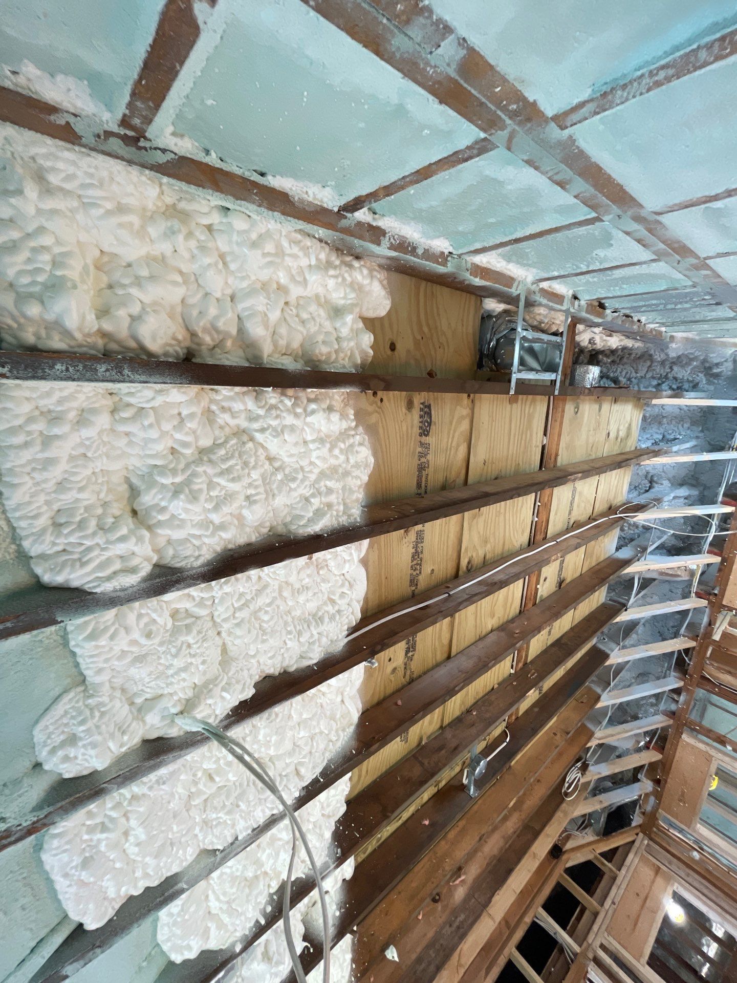 Basement Exterior Walls using Closed Cell Spray Foam by NYS Foam & Energy