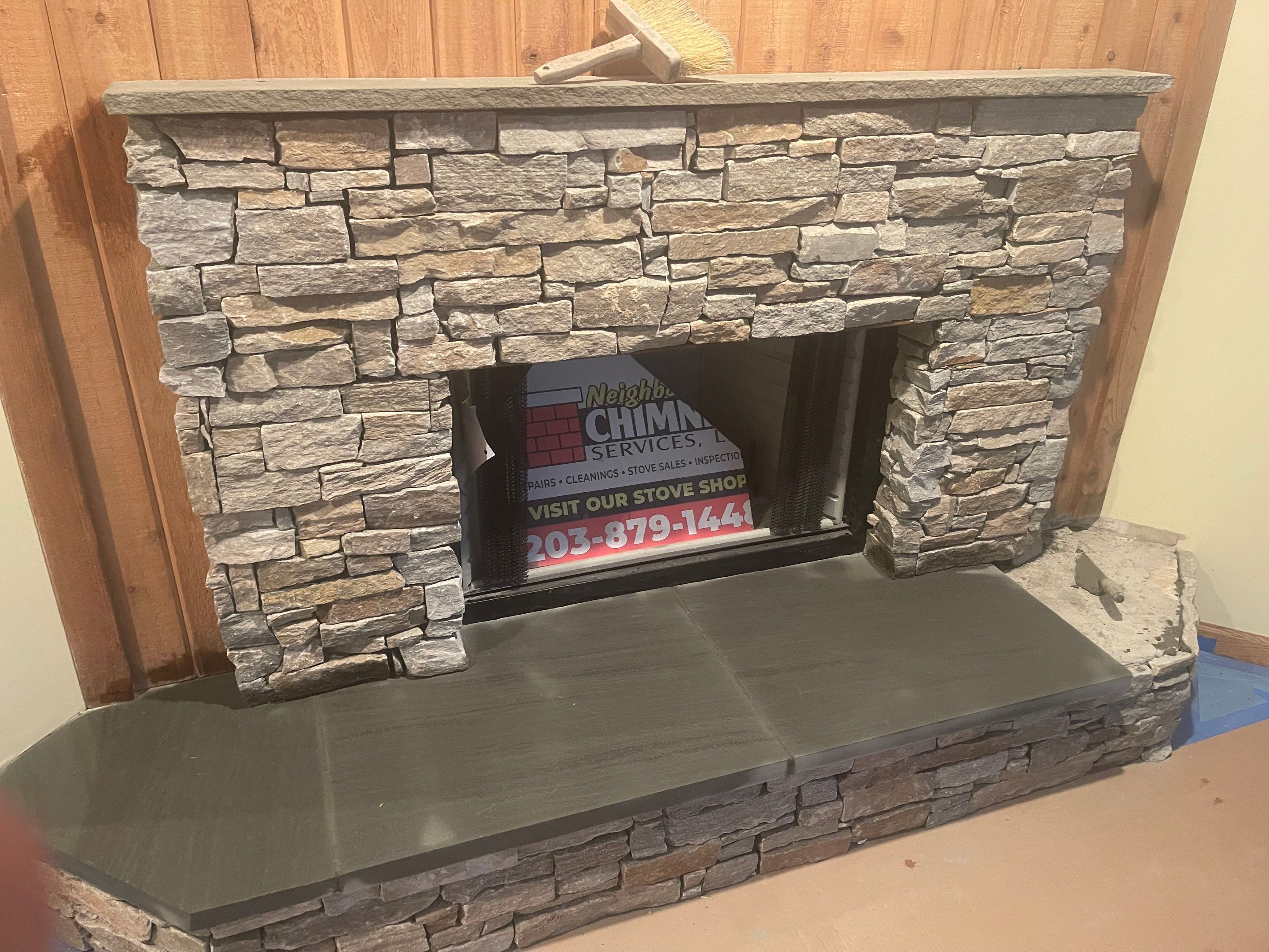 Firpelace Change out  by Neighborhood Chimney Services 