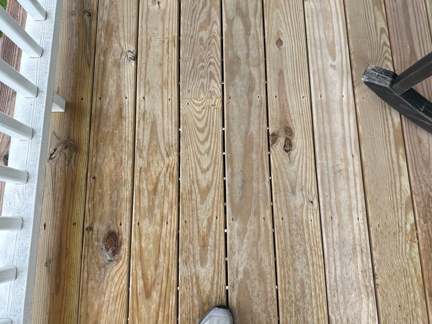 Weathered Deck and Concrete using Wood and Concrete Sealant by DuraSeal