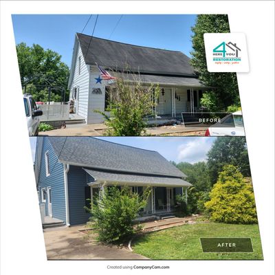 Cherryville NC Roof and Siding Job