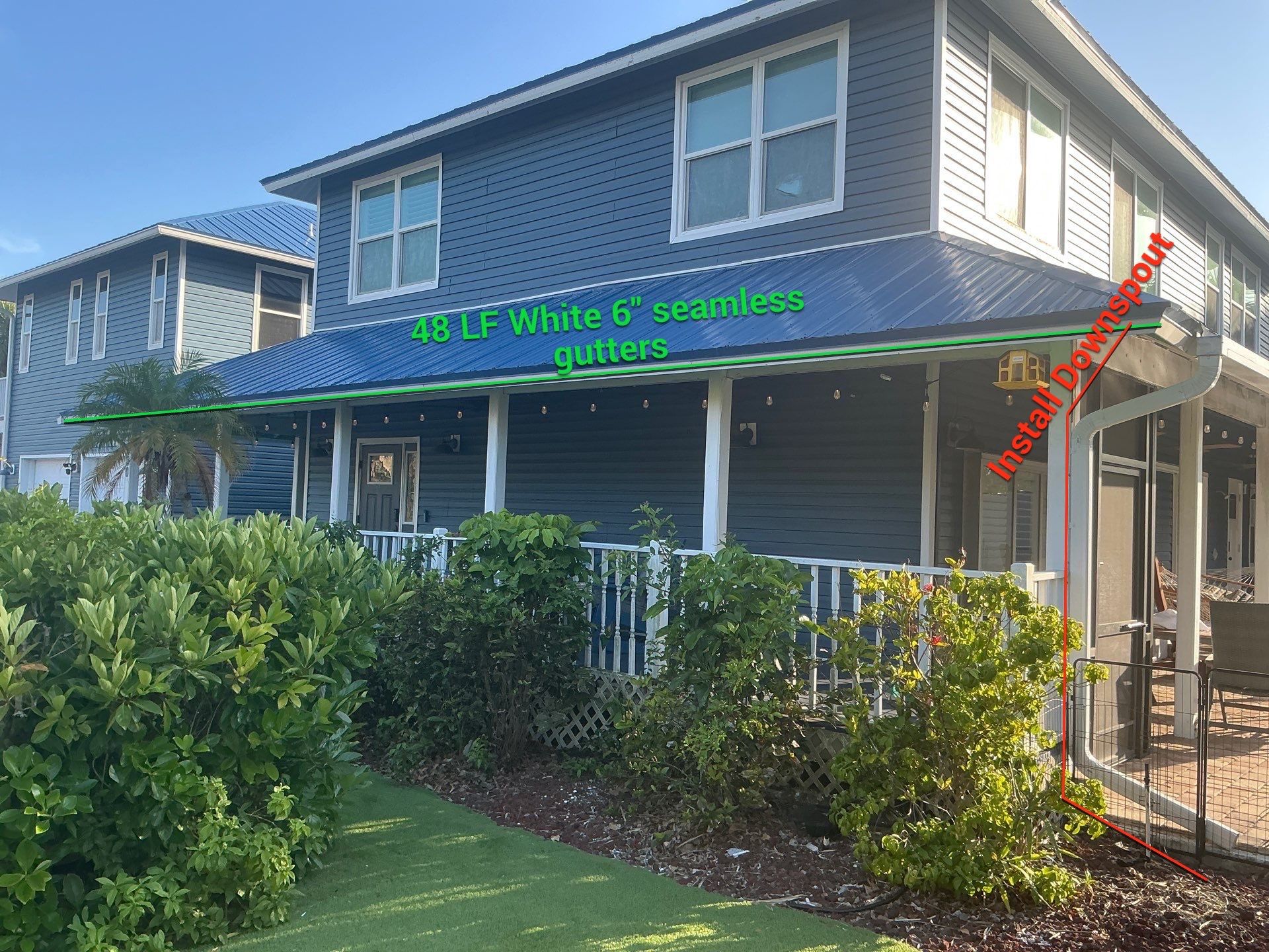 6-inch Seamless Gutters in Englewood FL by Gutter Professors