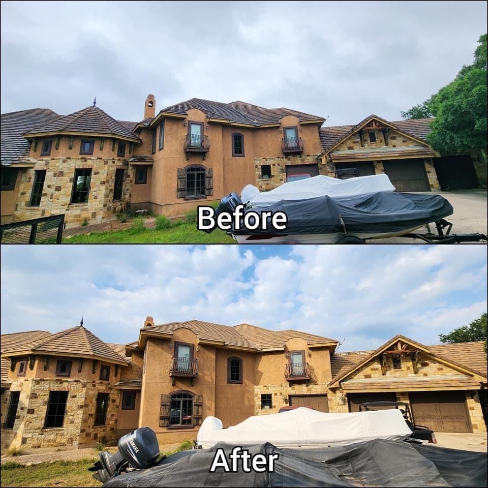 Slate Roof Wash Project in Boerne by Bright Choice