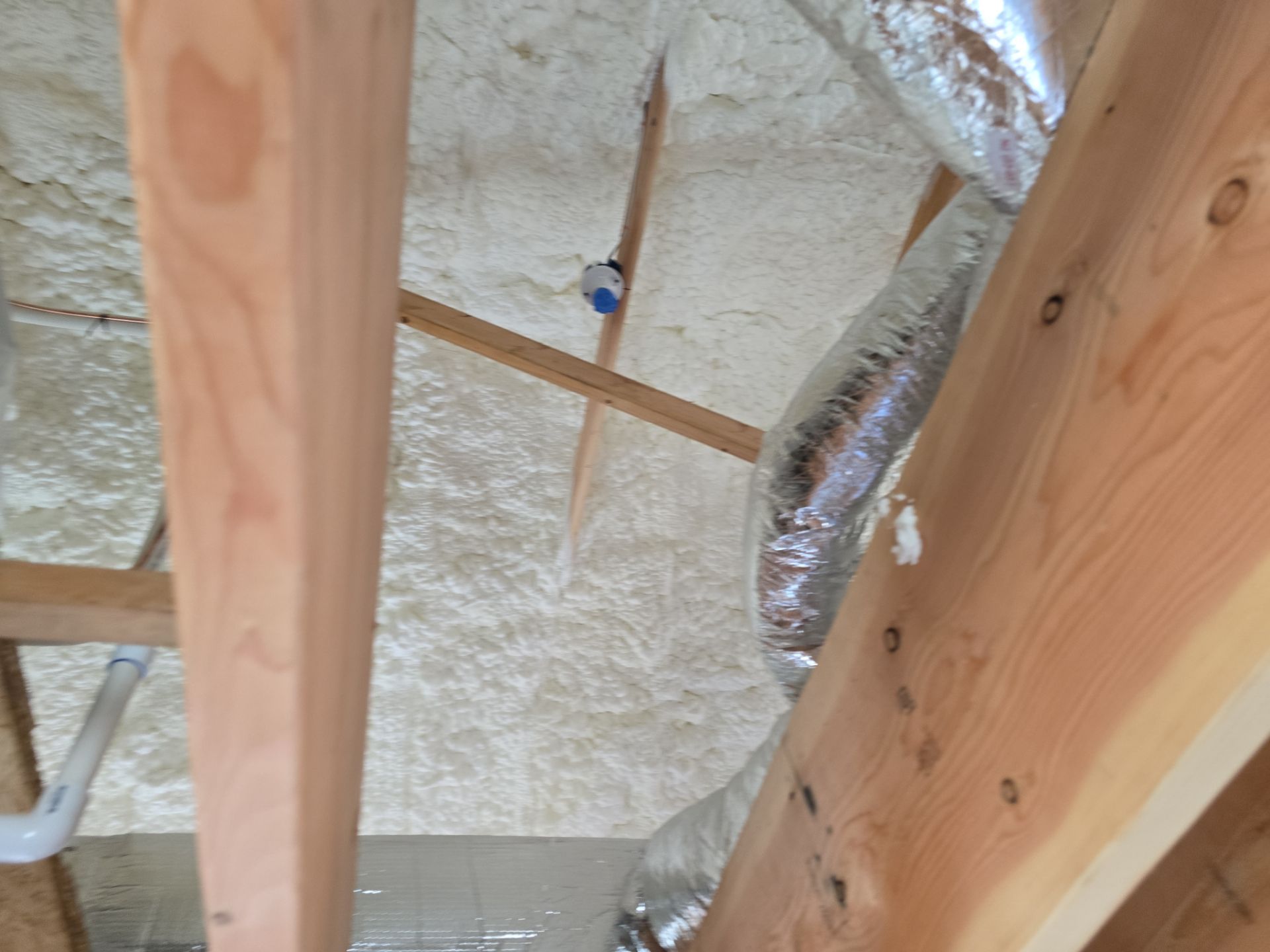 New Home Construction using open cell spray foam by NYS Foam & Energy