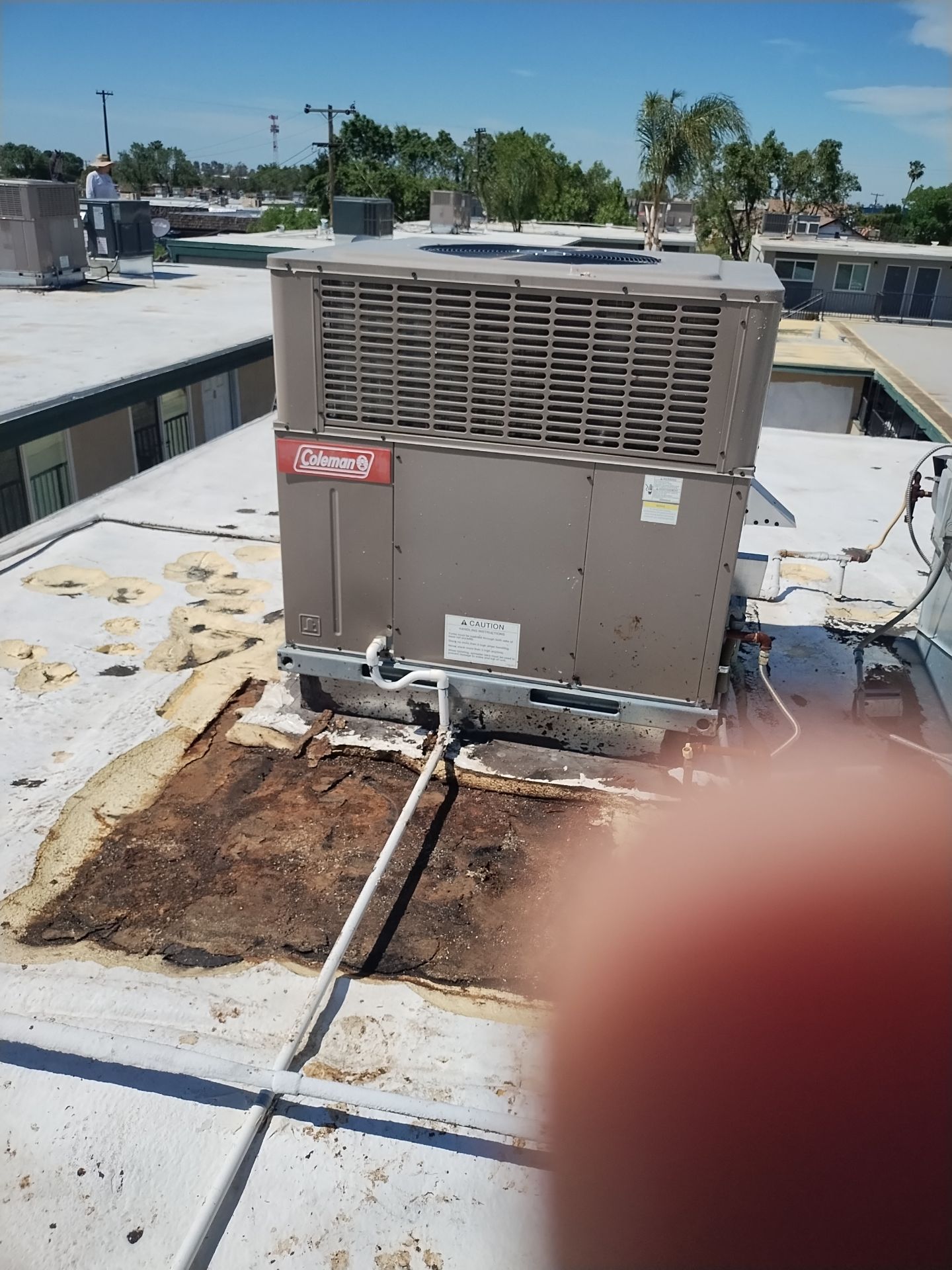 Foam Refurbish using General Coatings acrylic coatings and spray foam by Straight Edge Roofing Inc