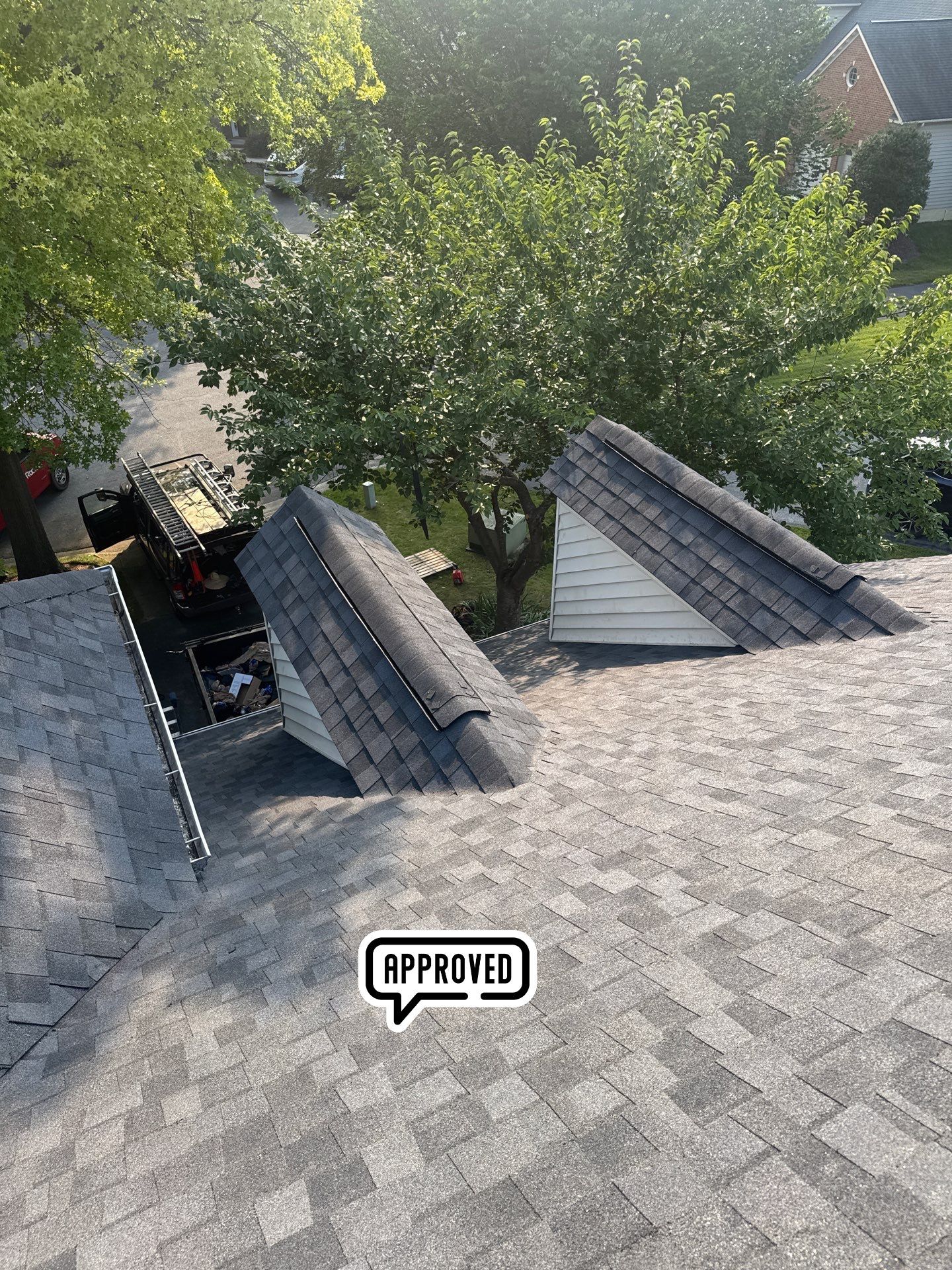 New Shingle Roof & New Gutters and downspouts with covers by Alpha Design Services