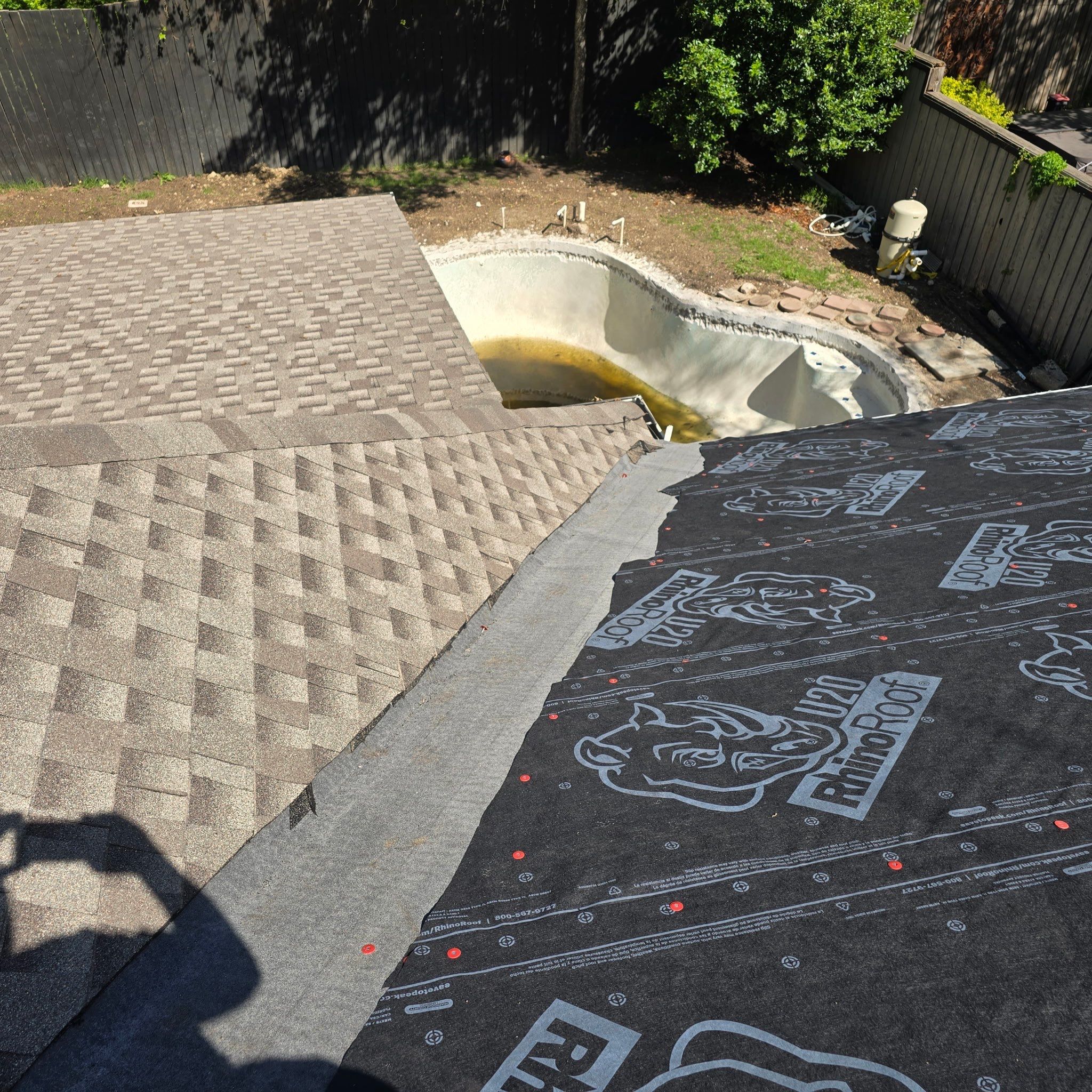 Home Addition Roof Install in Progress by Harvey Roofing & Construction
