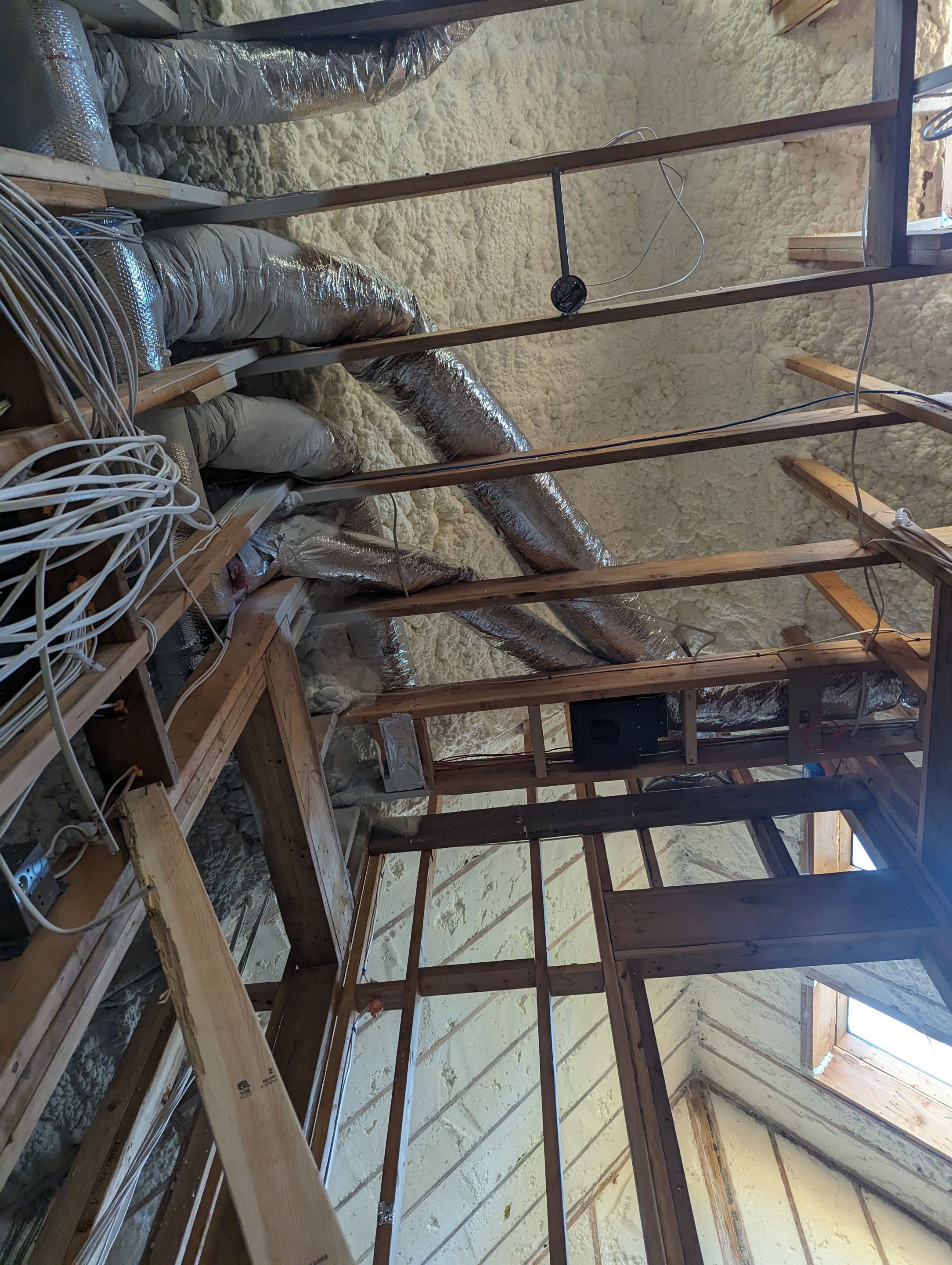 New Home Construction using open cell spray foam by NYS Foam & Energy