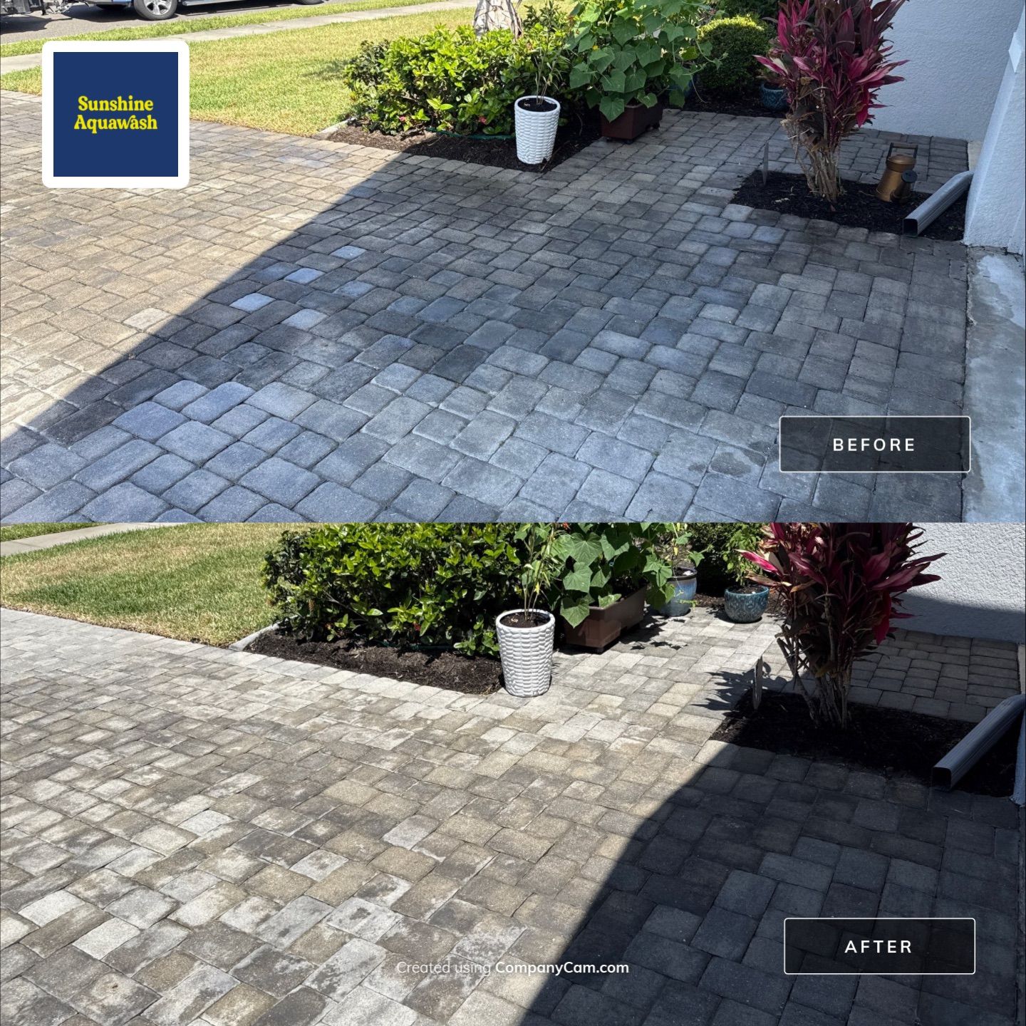 Paver Driveway & Concrete Cleaning | Trevesta Community | Palmetto, FL by Sunshine AquaWash