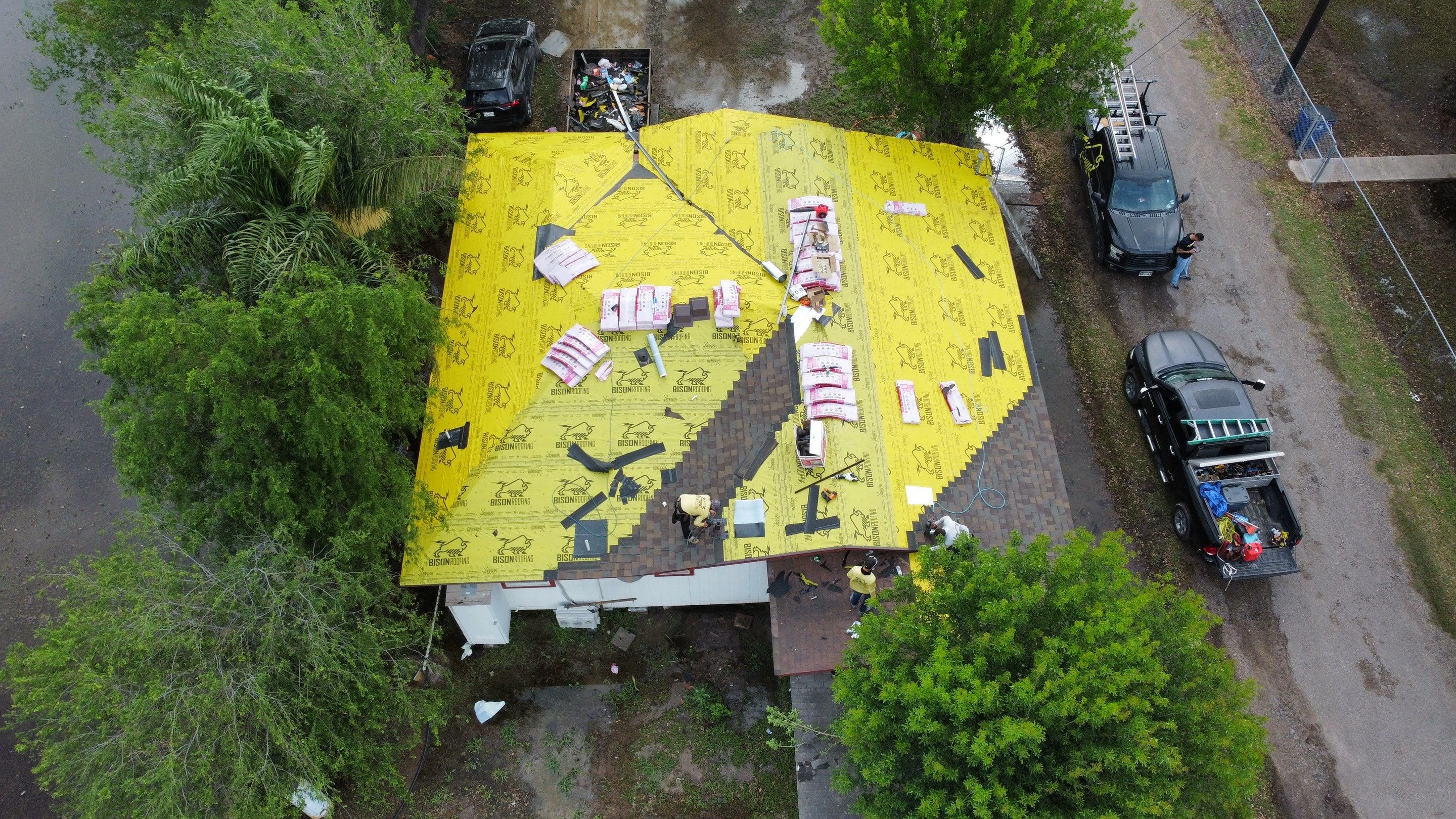 Project in Donna by Bison Roofing  