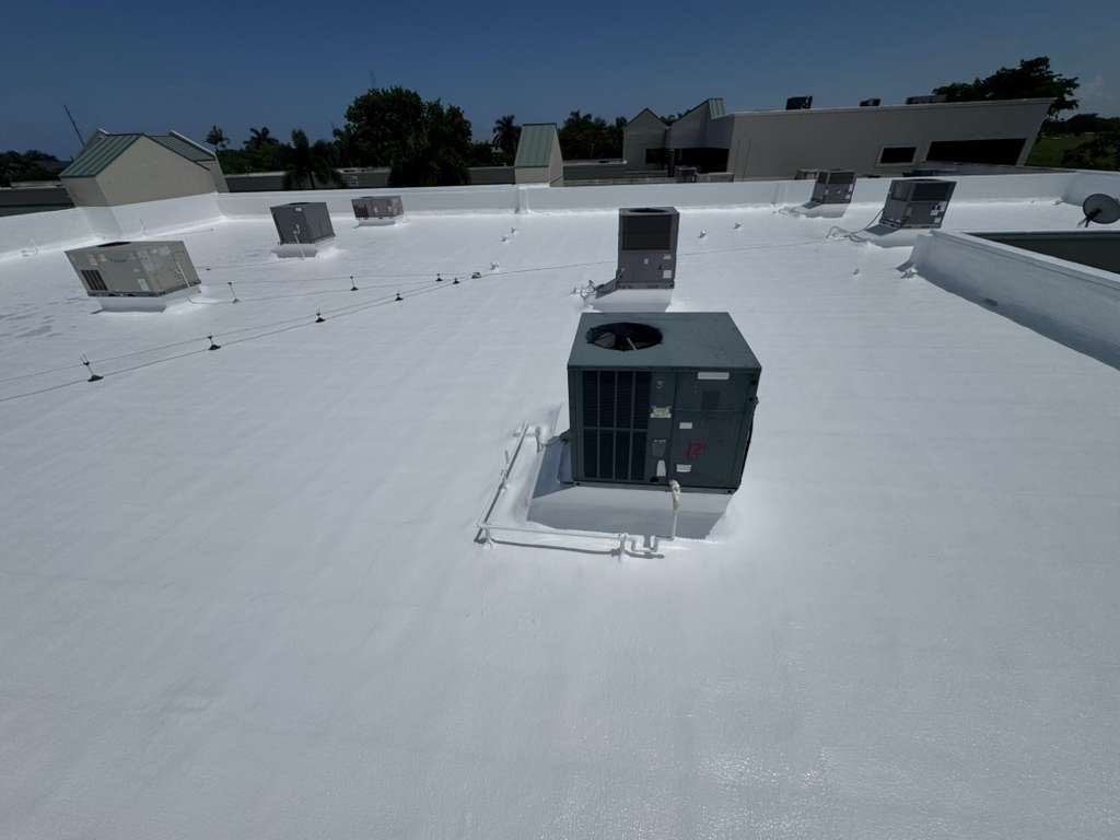 Commercial Flat Roof Restoration and Elastomeric Waterproofing in Delray Beach by Roof King LLC