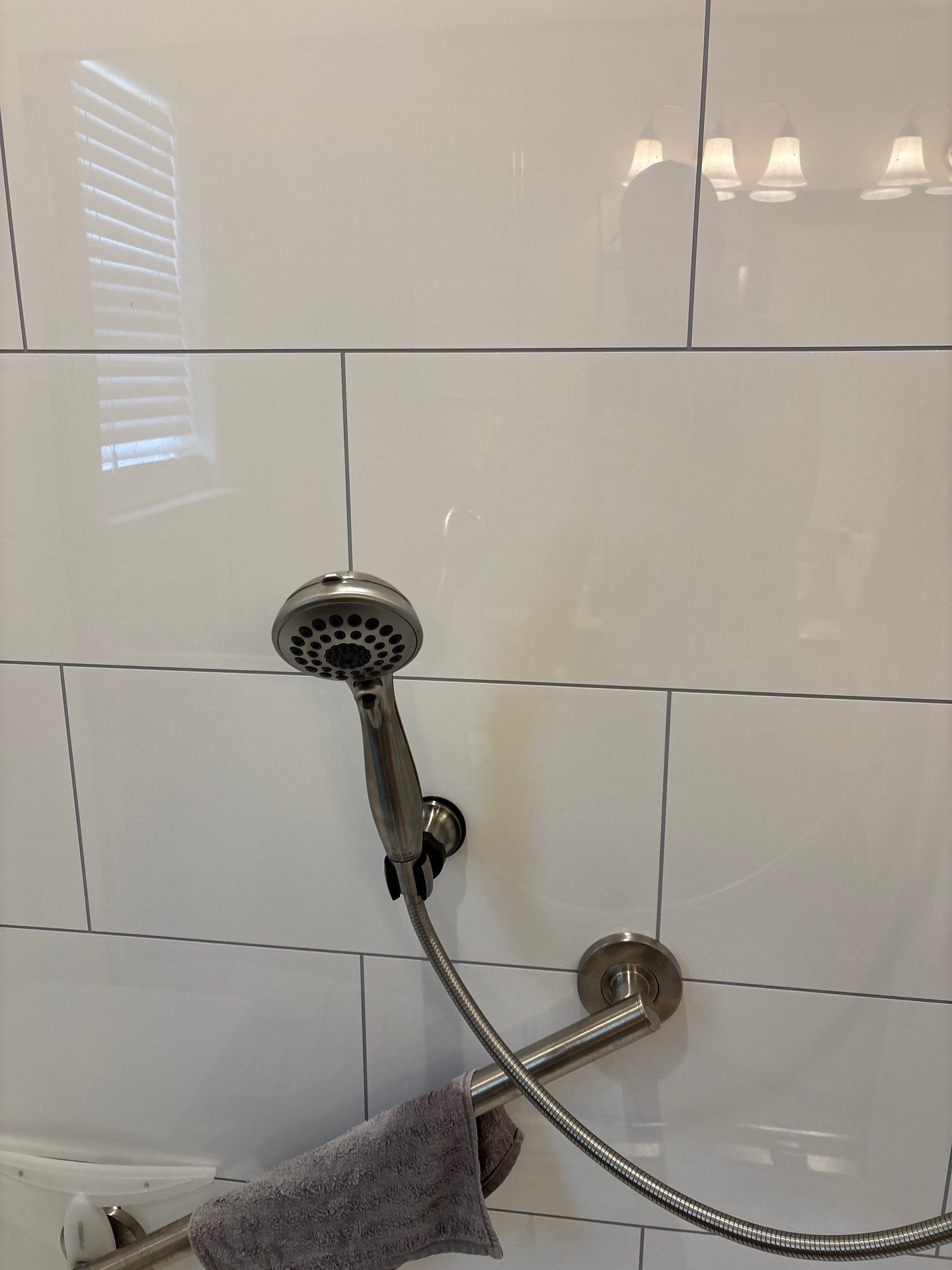 New low-threshold walk-in shower in Giddings by Lane Lauritsen - The Hill Country, Texas