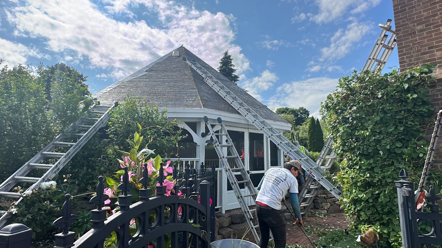 Standing Seam Black Metal Roof- Gazebo by Loyalty Exterior Solutions 