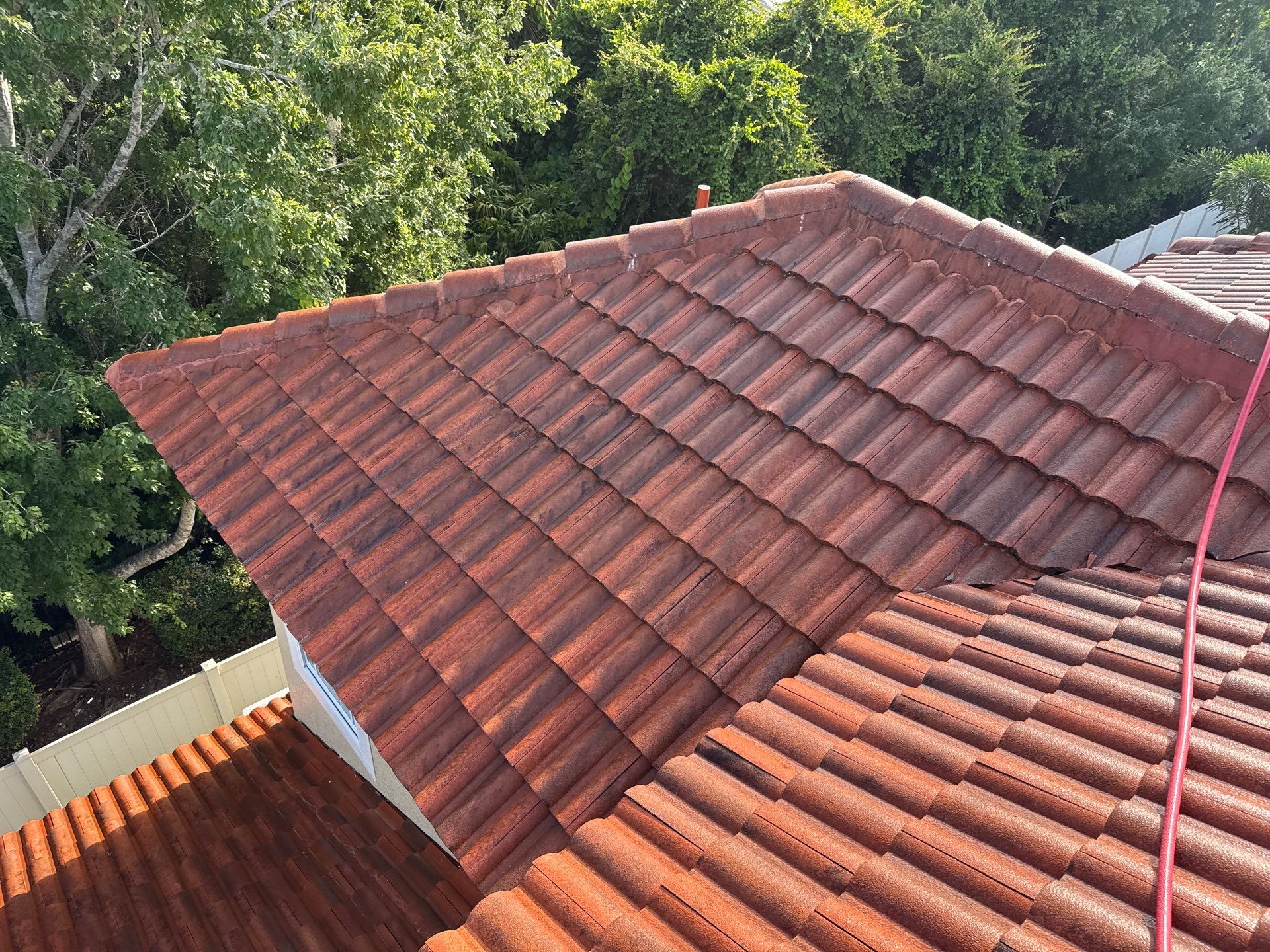 Soft Wash Tile Roof Cleaning in Sonoma Community, Sarasota, FL by Sunshine AquaWash