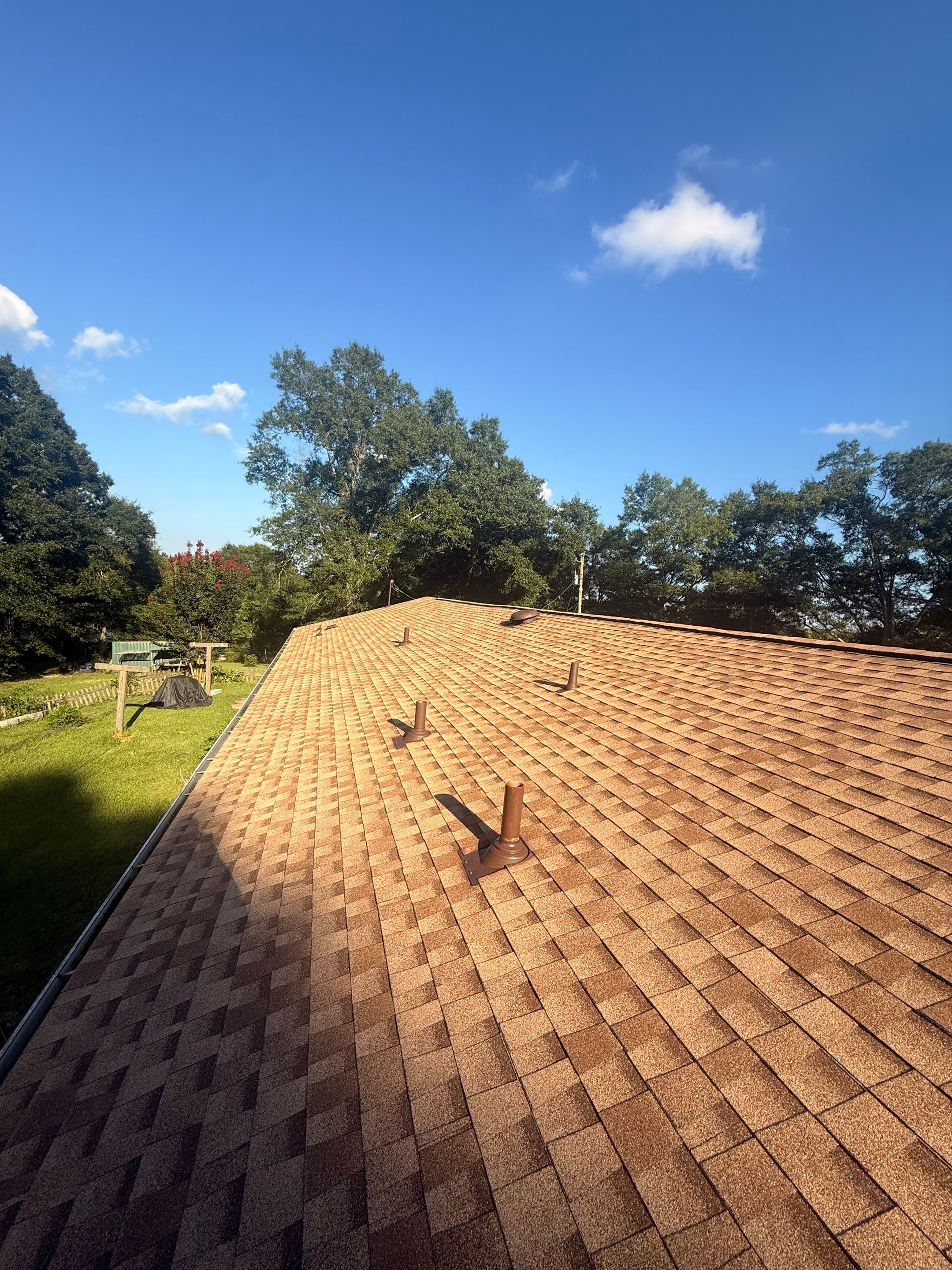 GAF HDZ Barkwood Shingle Roof Replacement - Poplarville, MS by Frontline Roofing