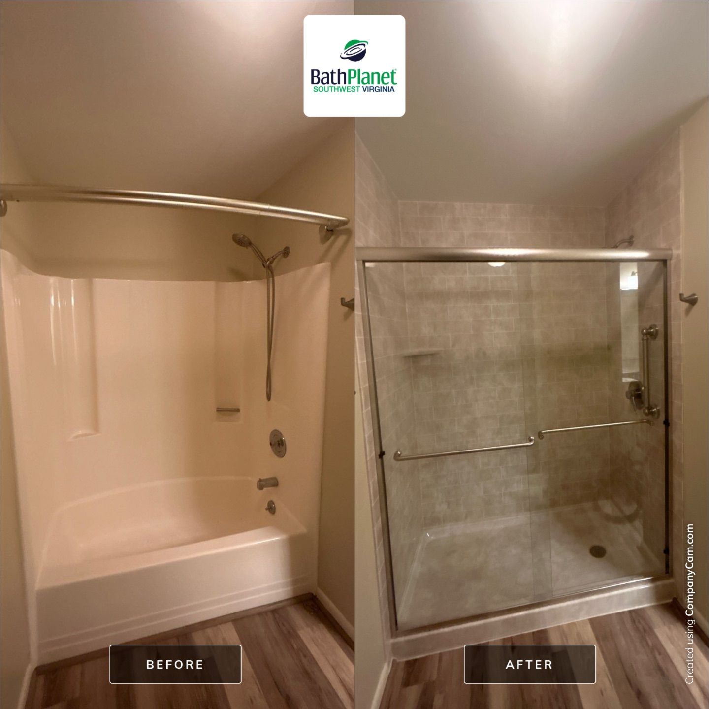 Tub to Shower by BathPlanet SW Virginia