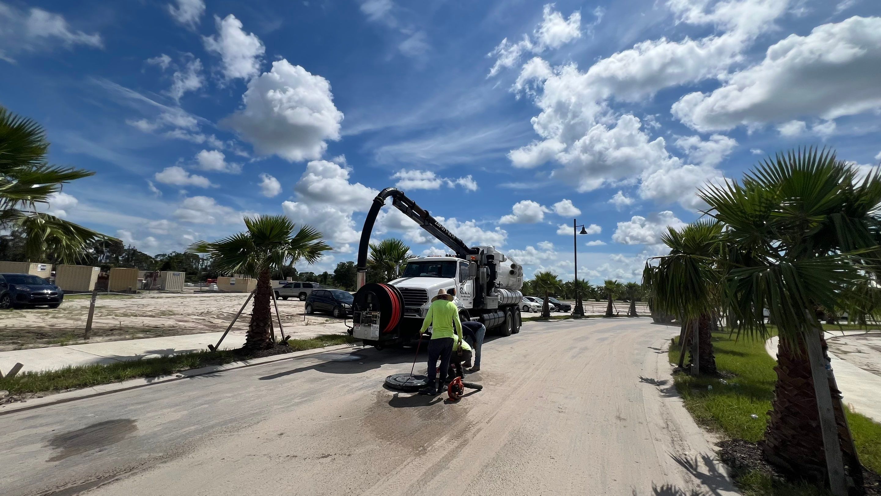 New Construction Sewer System Cleaning by APS Power & Water