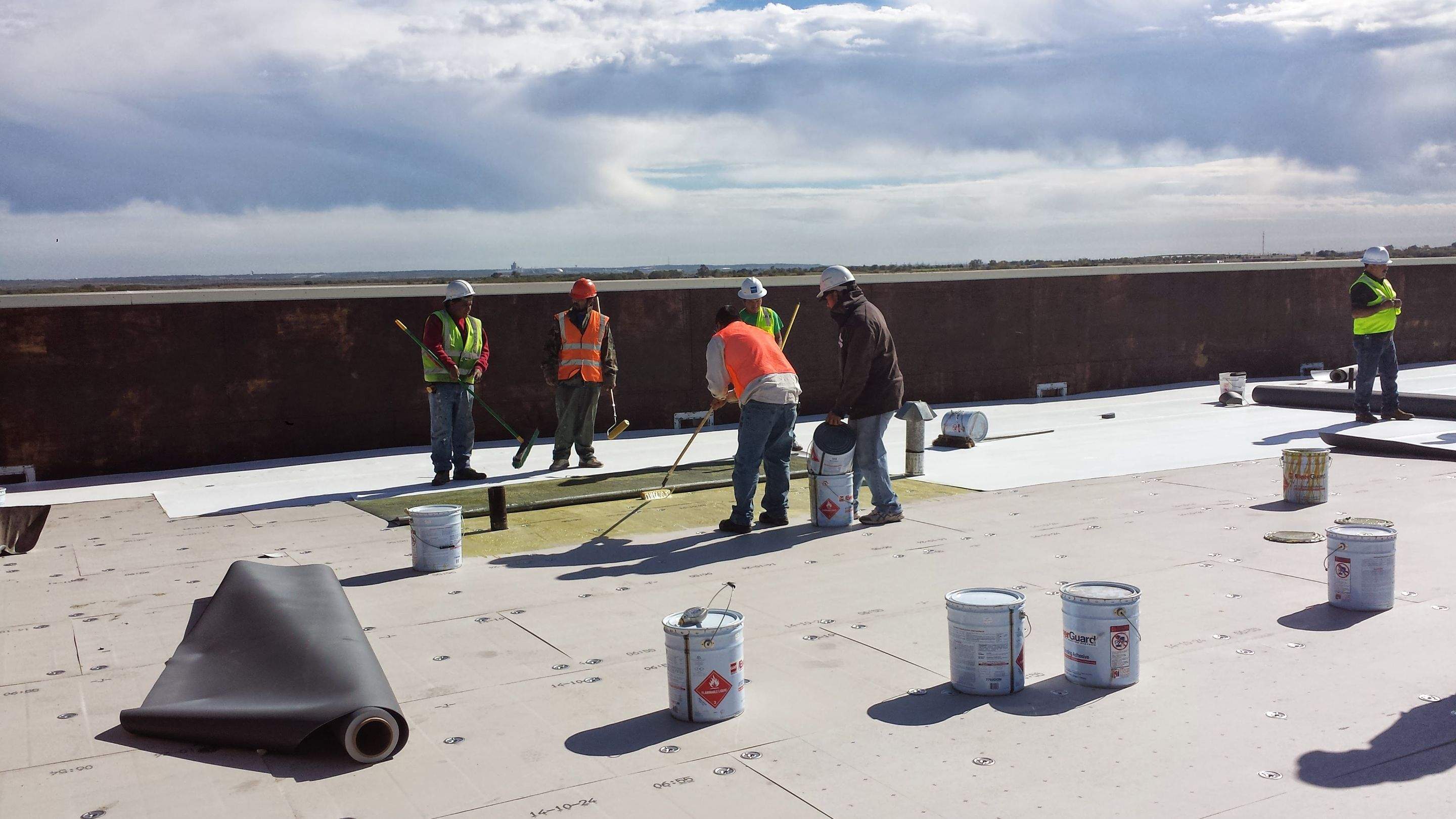 GAF TPO Fully Adhered Flat Roof Project by First United Roofing & Construction