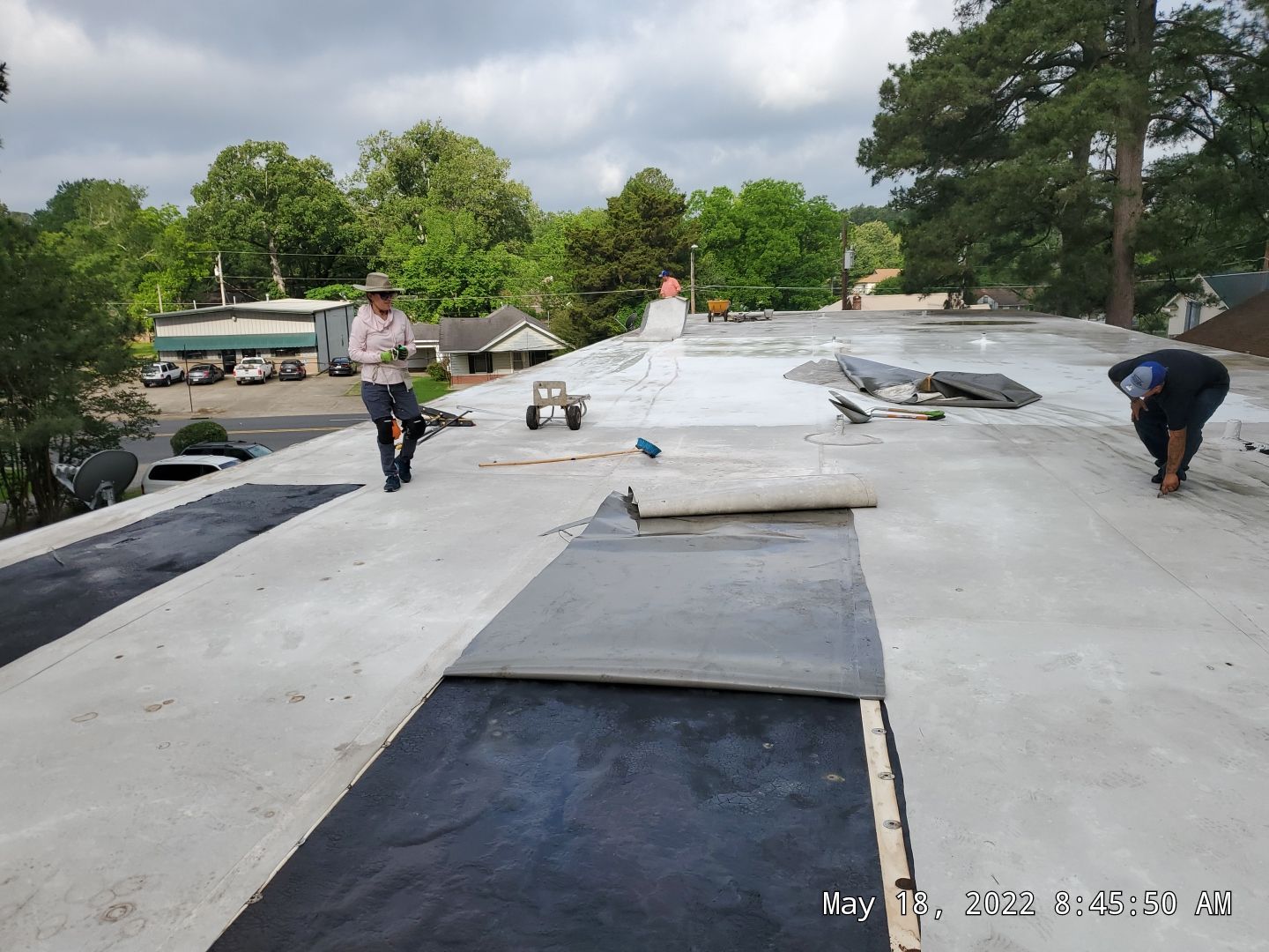 Commercial Roofing Installation using 60 mil PVC by Hostetler Roofing