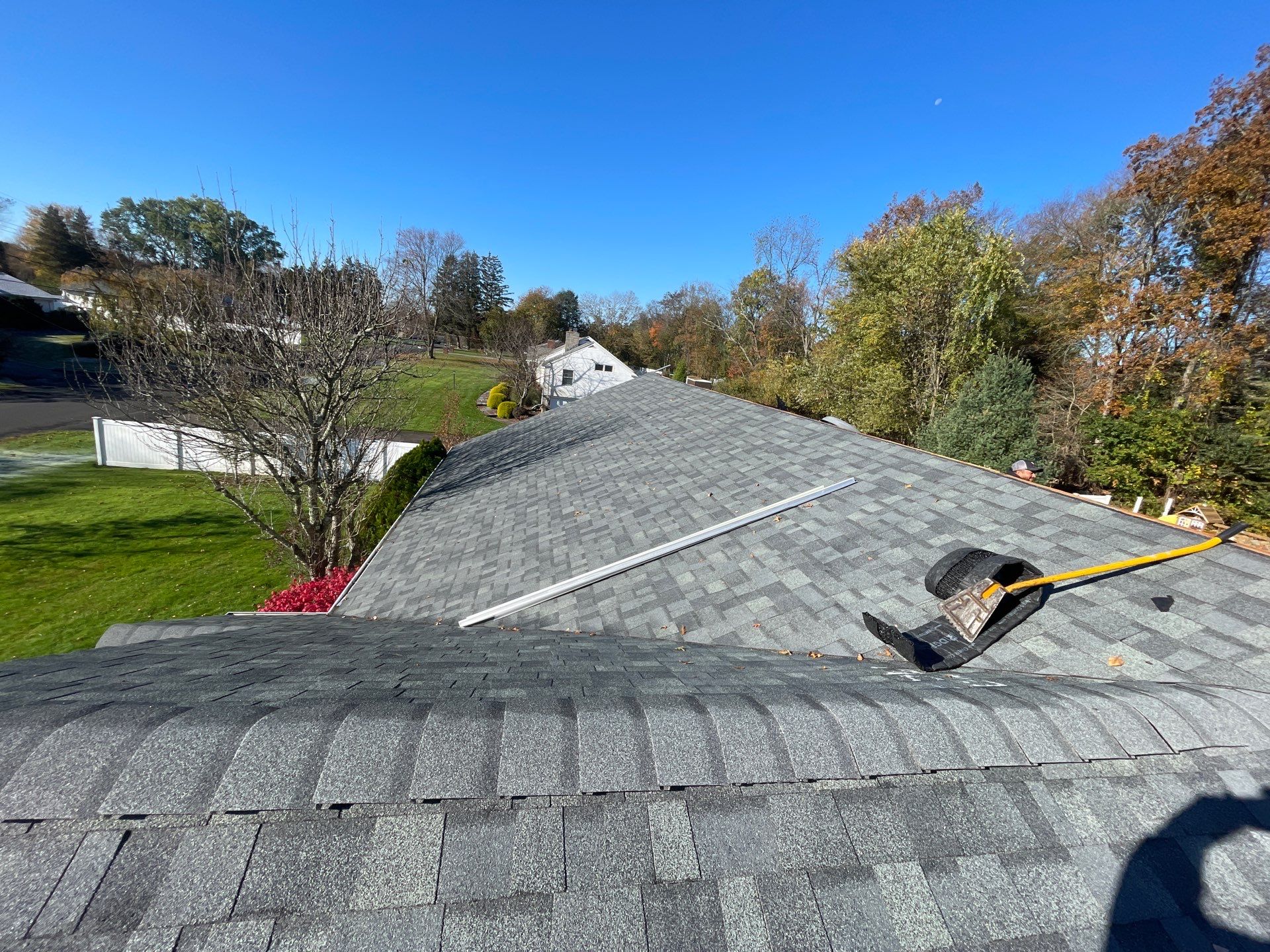 Residential Roofing Installation using Owens Corning TruDefinition Estate Gray by A Plus Exterior