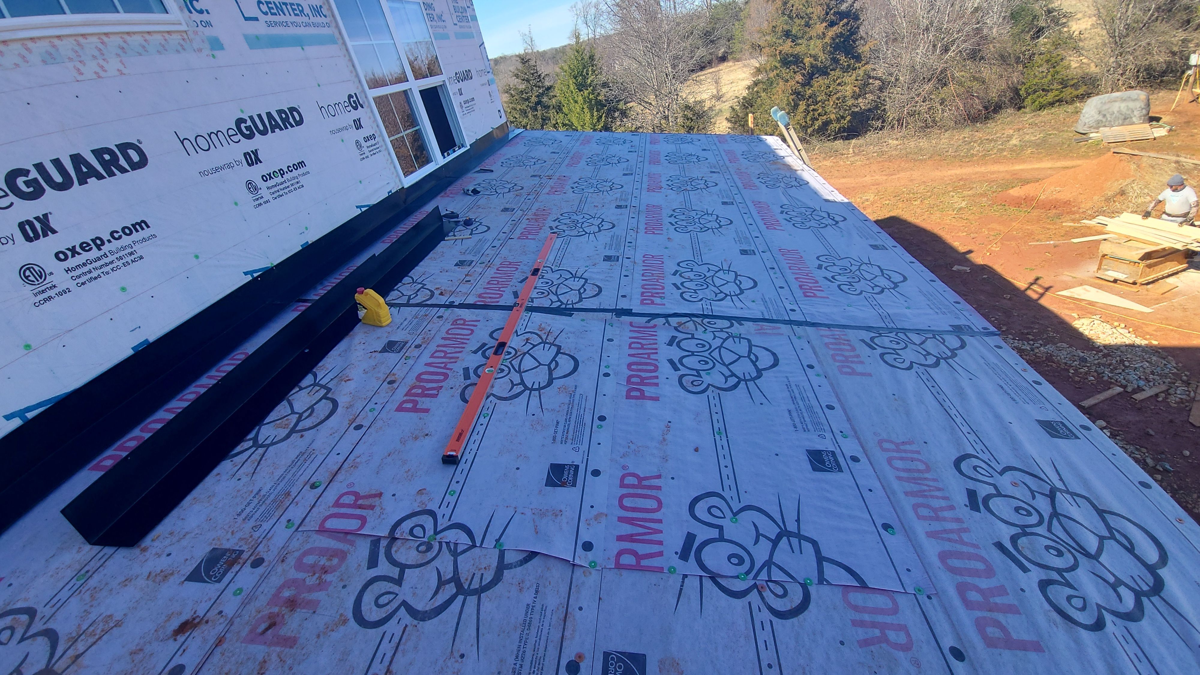 Jason's metal porch roof by BROCK BUILDERS 