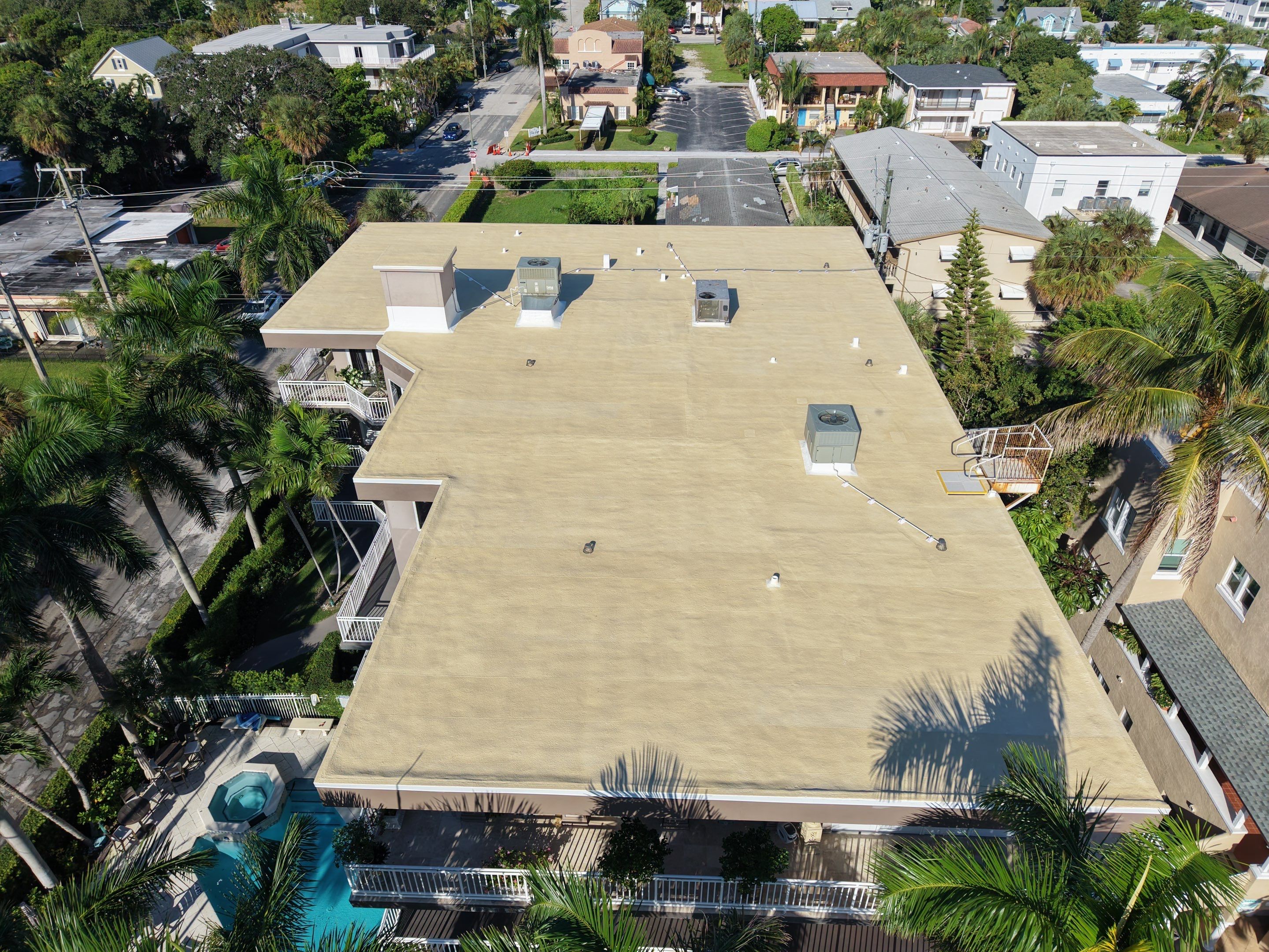 Commercial Roof Restoration for Lake Worth Beach Flat Roof Project by Roof King LLC