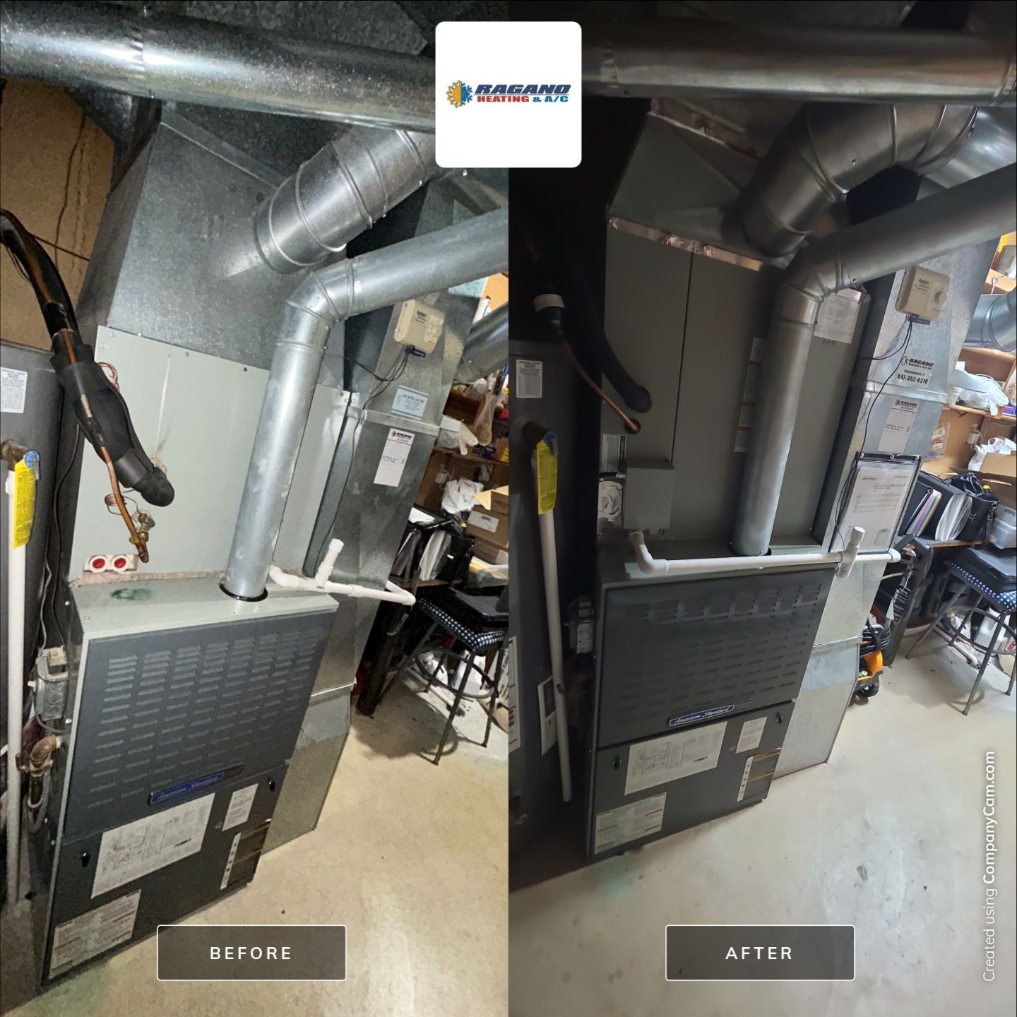 A/C Replacement Project in Hoffman Estates by Ragano Heating & Air Conditioning Inc
