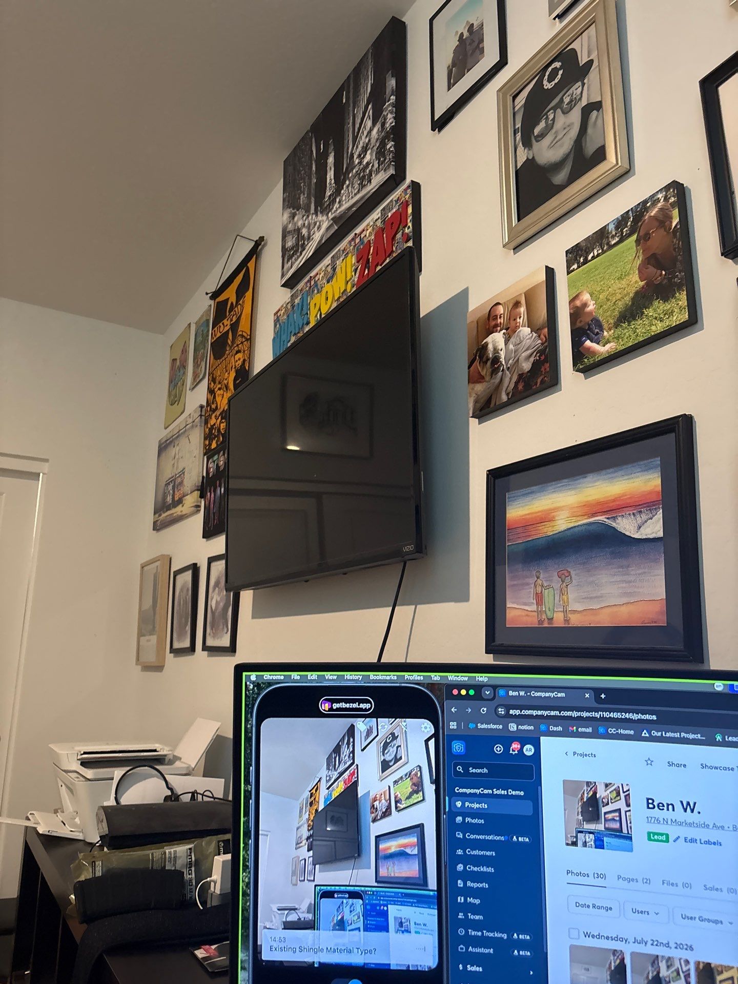 Professional TV Mounting and Custom Gallery Wall Installation in Buckeye by CompanyCam Sales Demo